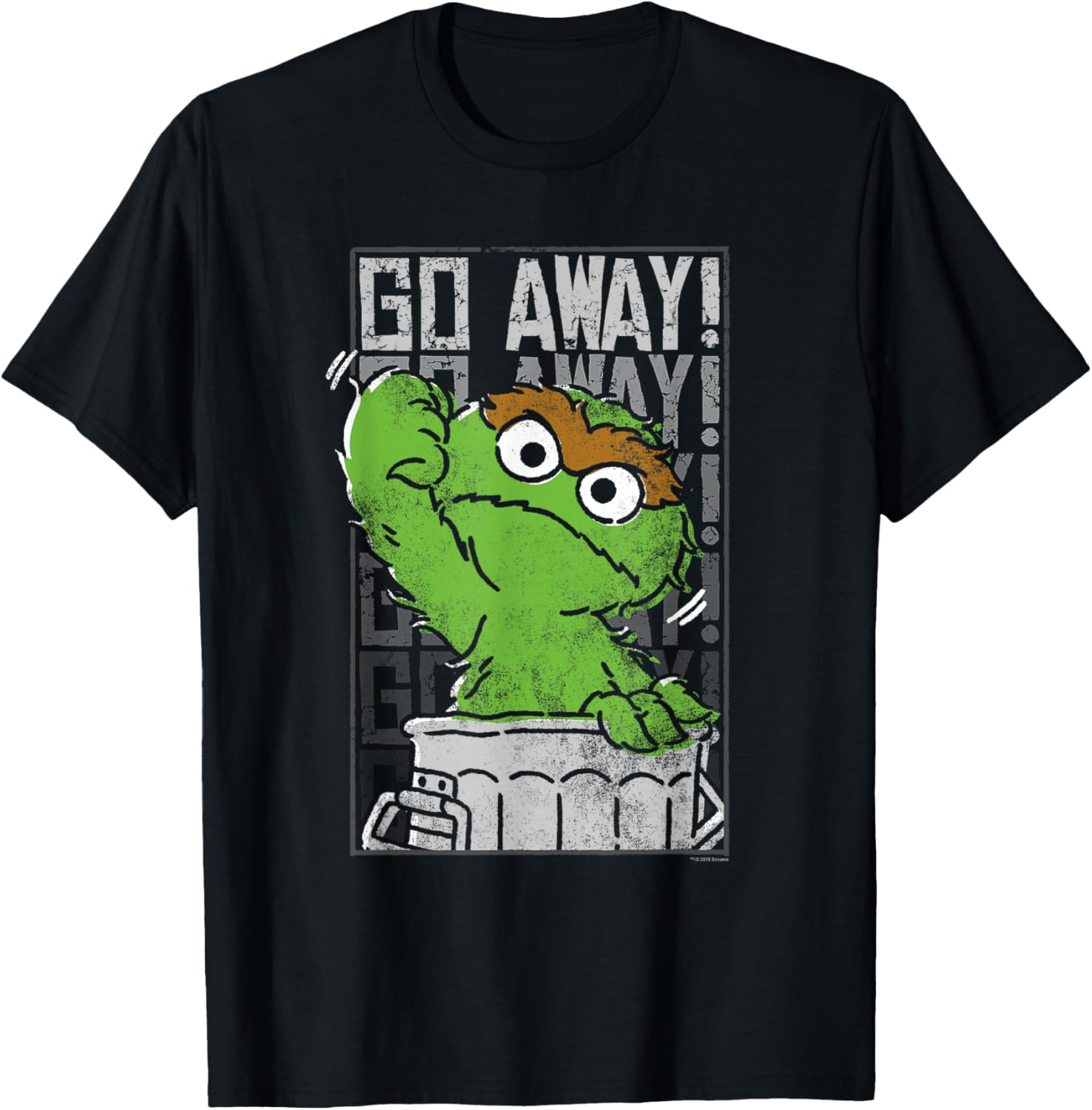 Oscar the Grouch Go Away T-Shirt for Kids and Adults - Fun Sesame Street Wear - 1