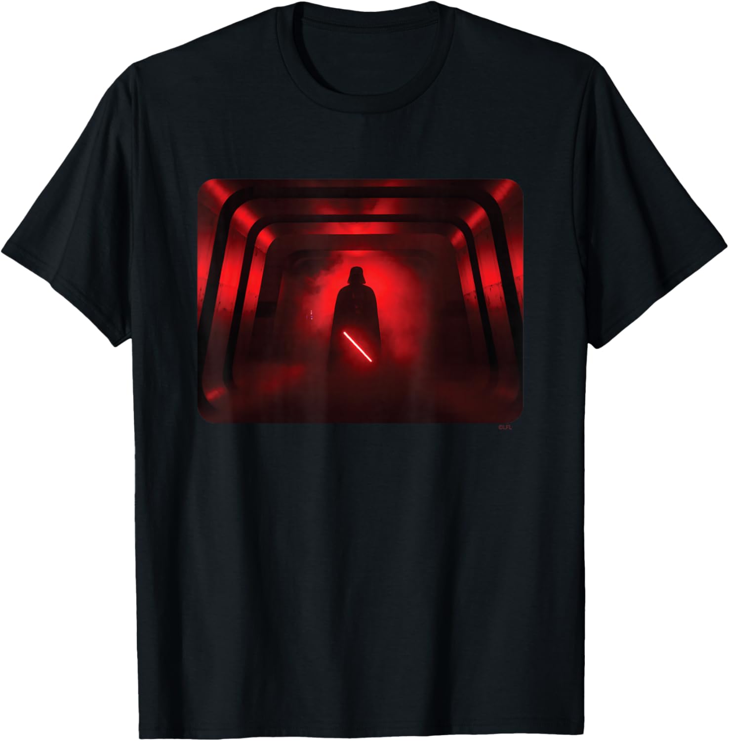 Darth Vader Red Lightsaber Shadow T-Shirt for Star Wars Fans - 9