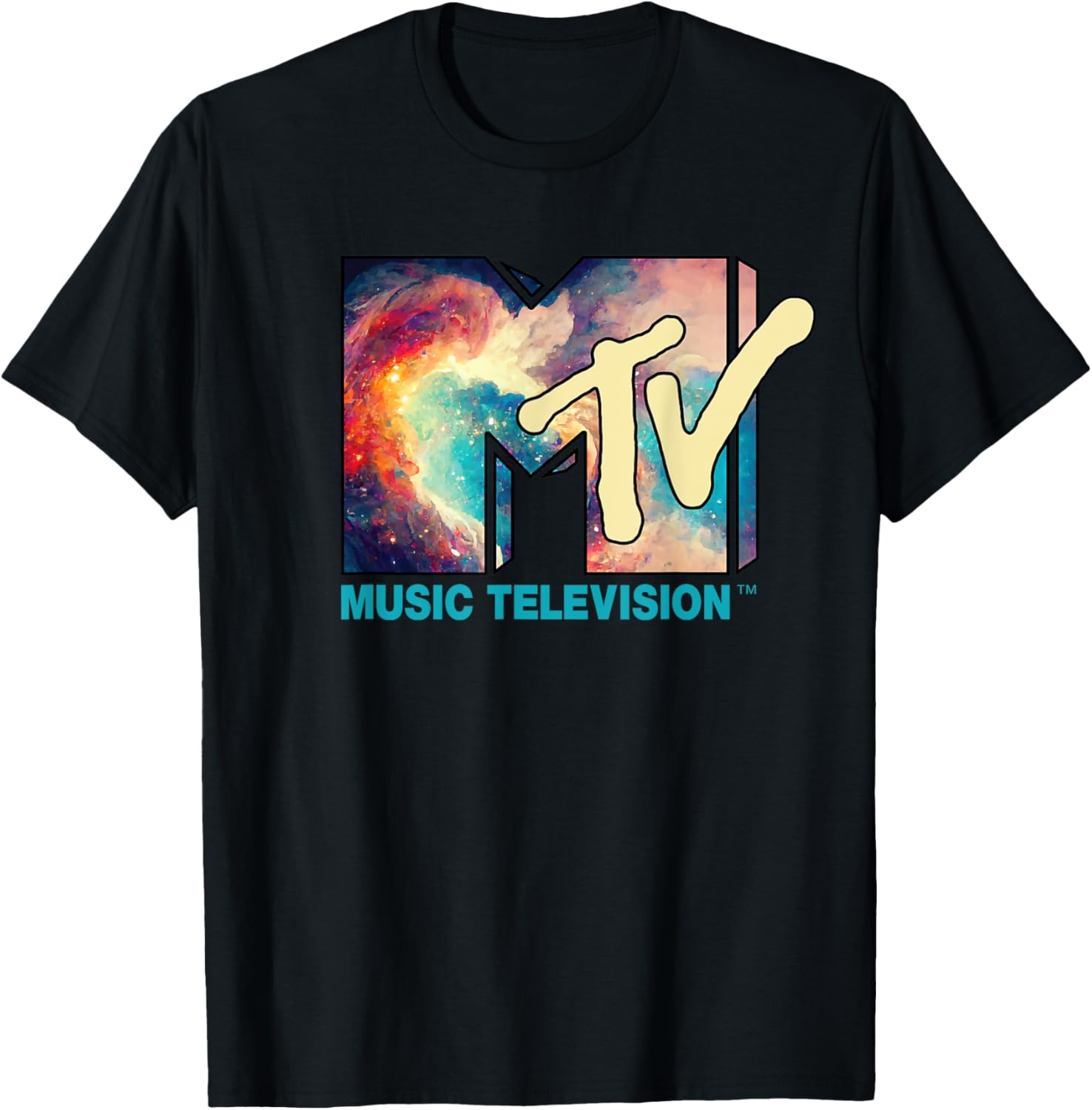 Mademark x MTV Cosmic Nebula T-Shirt with Iconic Logo Design - 3