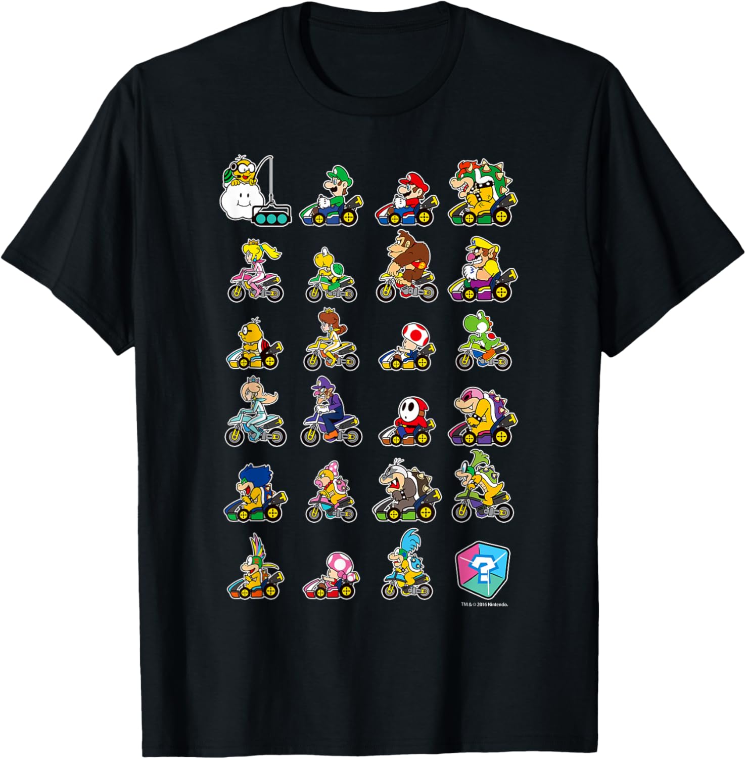 Mario Kart Character Stacks T-Shirt Fun Gaming Apparel for Fans - 4