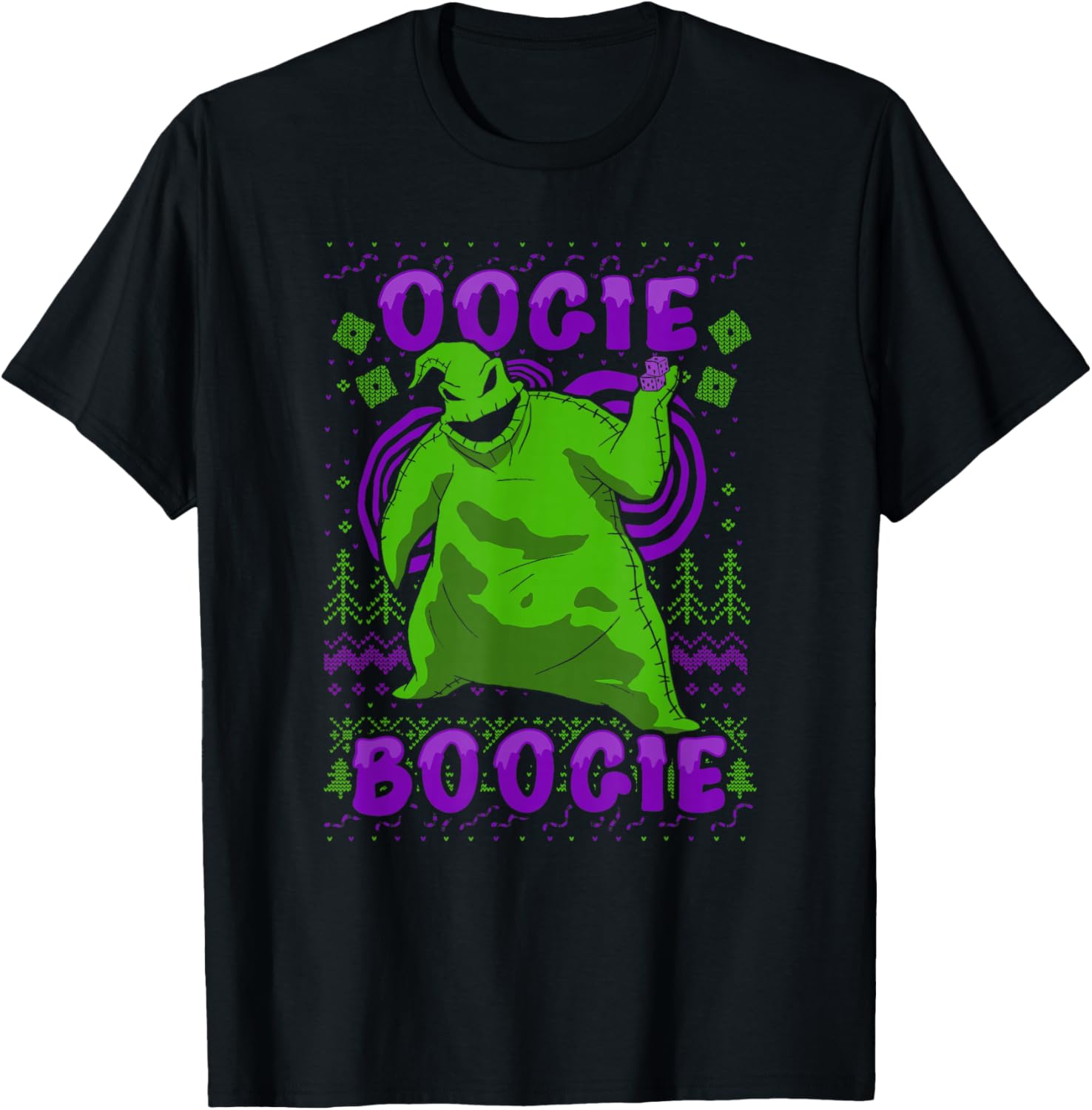 Disney Nightmare Before Christmas Oogie Boogie Ugly Sweater T-Shirt - 2