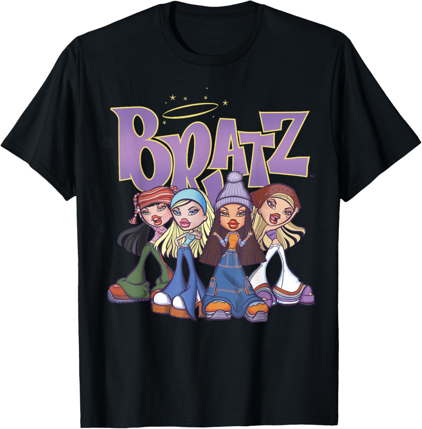 Bratz Original Four Group Shot Logo T-Shirt for Trendy Fashion Lovers - 7