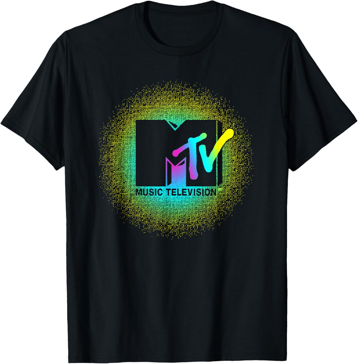 Mademark x MTV Vapor Wave Half Tone Burst Logo T-Shirt for Trendy Style - 2