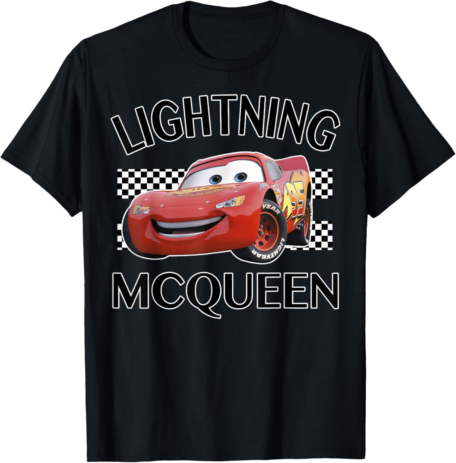 Disney Pixar Cars Lightning McQueen Finish Line Graphic T-Shirt for Kids - 8