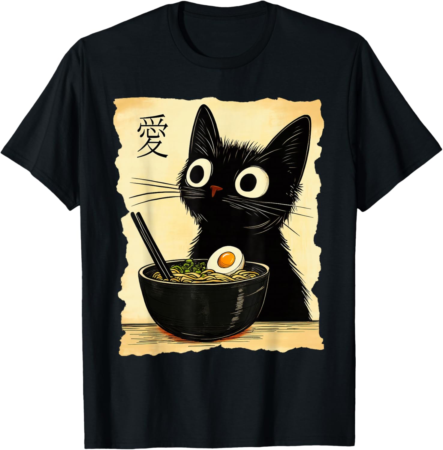 Funny Cat Ramen Graphic Tee Cute Japanese Kawaii Anime Cat T-Shirt - 28