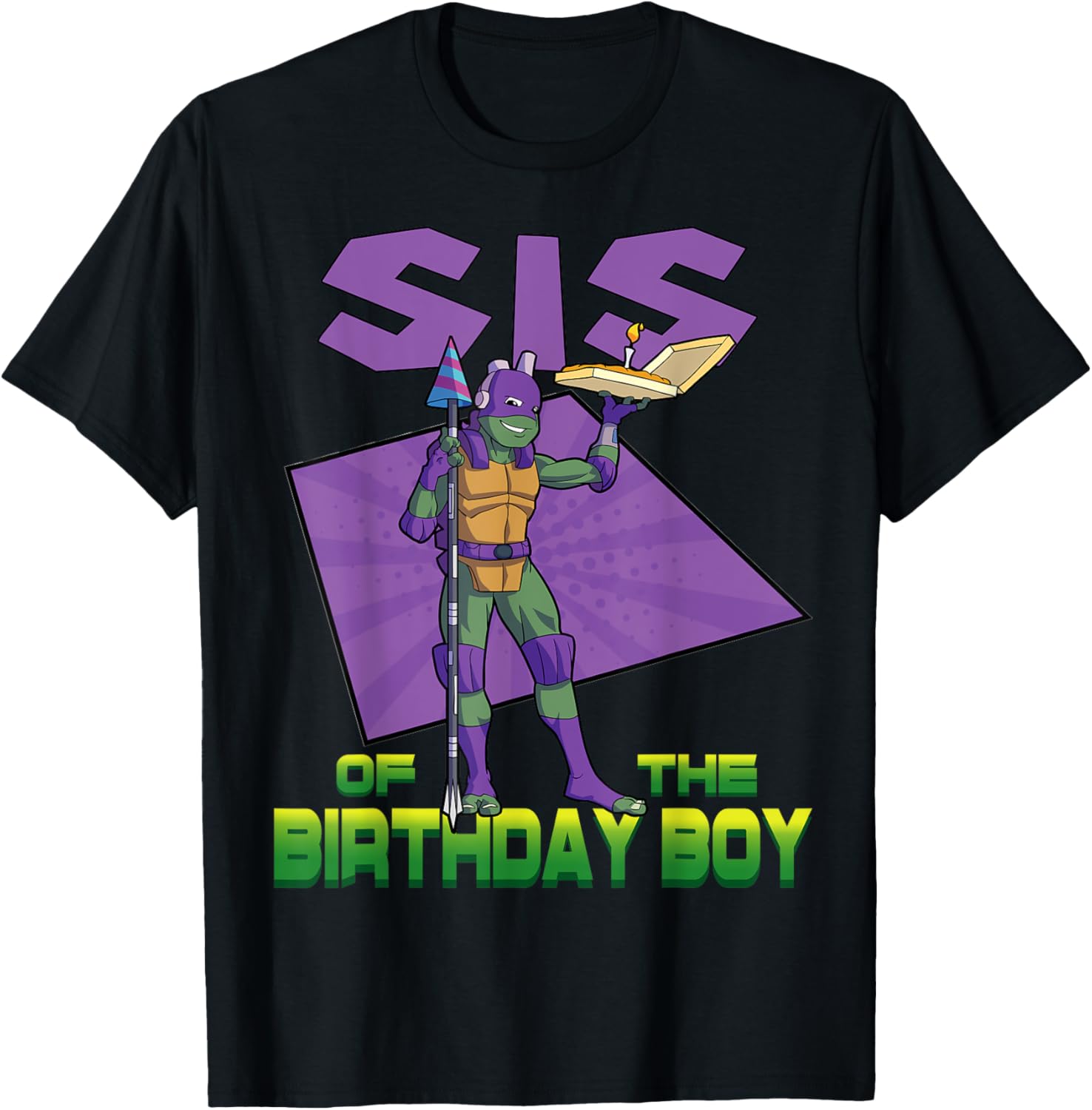 Mademark Teenage Mutant Ninja Turtles Donnie Birthday Pizza Party T-Shirt - 5