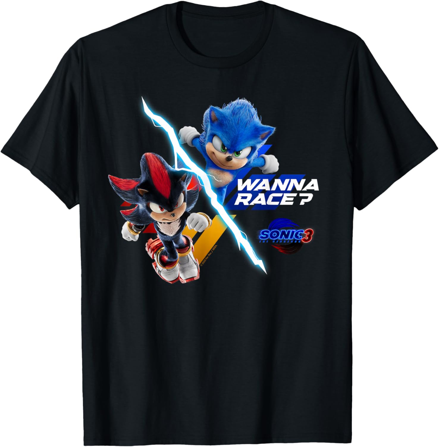Sonic the Hedgehog 3 Wanna Race T-Shirt for Fans and Gamers - 1