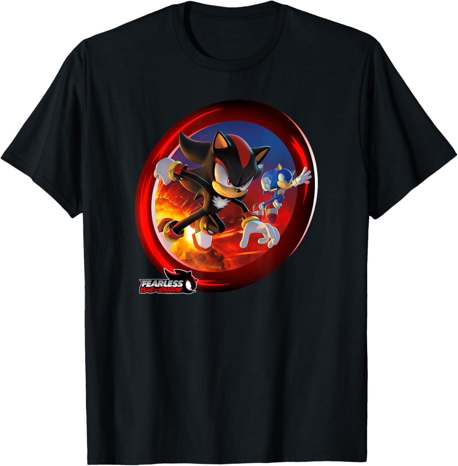 Sonic the Hedgehog Fearless Year of Shadow Graphic T-Shirt for Fans - 6