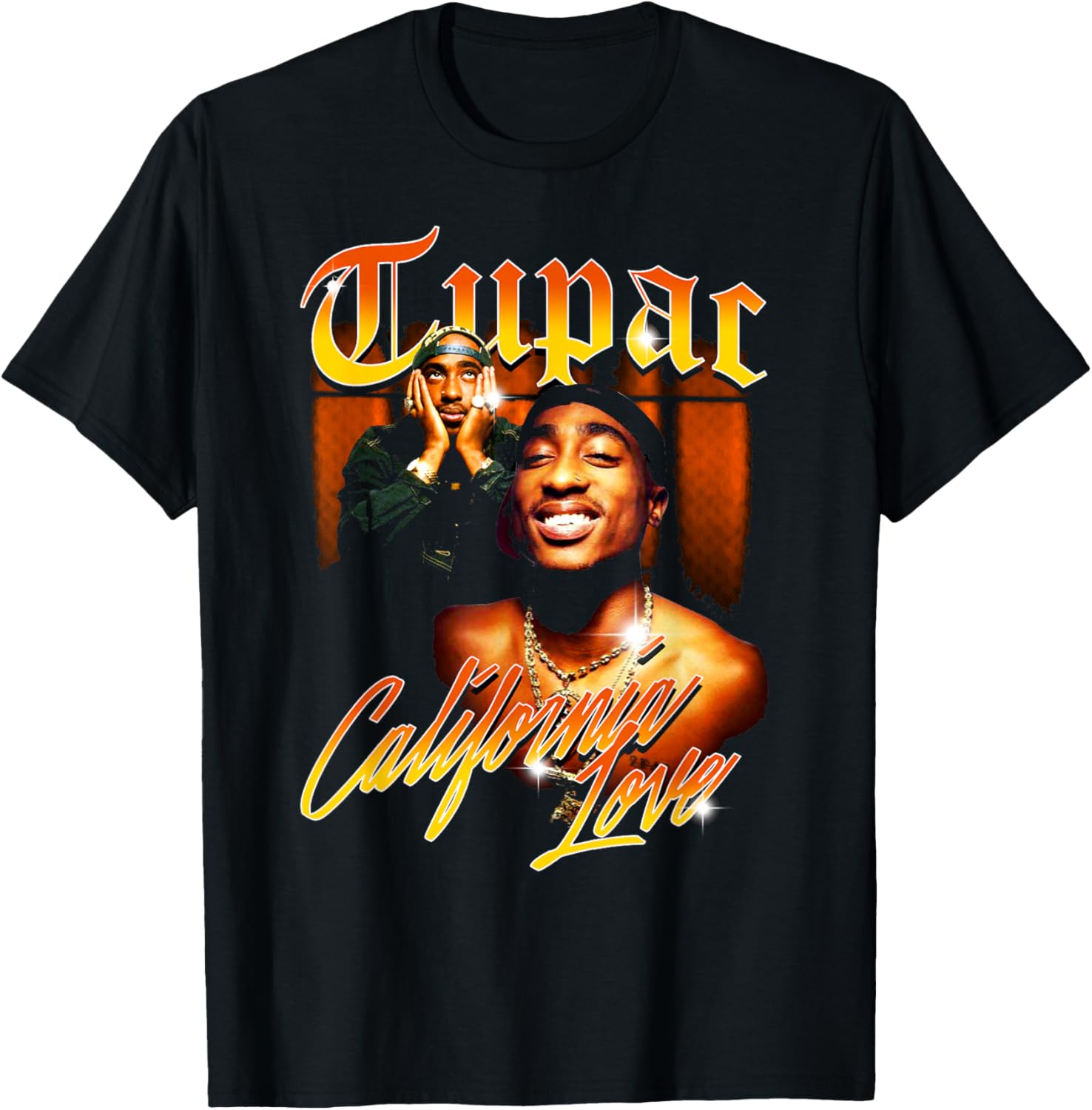 Vintage Tupac Love T-Shirt Black California Style for Music Fans - 1