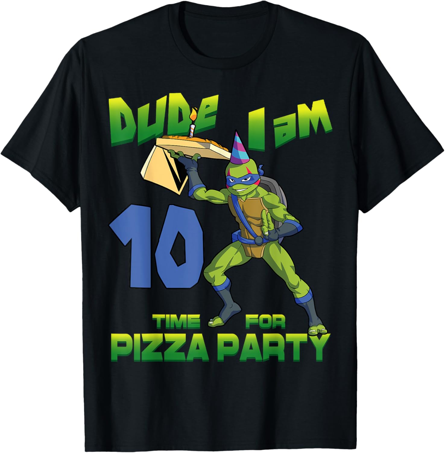 Mademark Teenage Mutant Ninja Turtles Pizza Birthday T-Shirt for Kids - 9