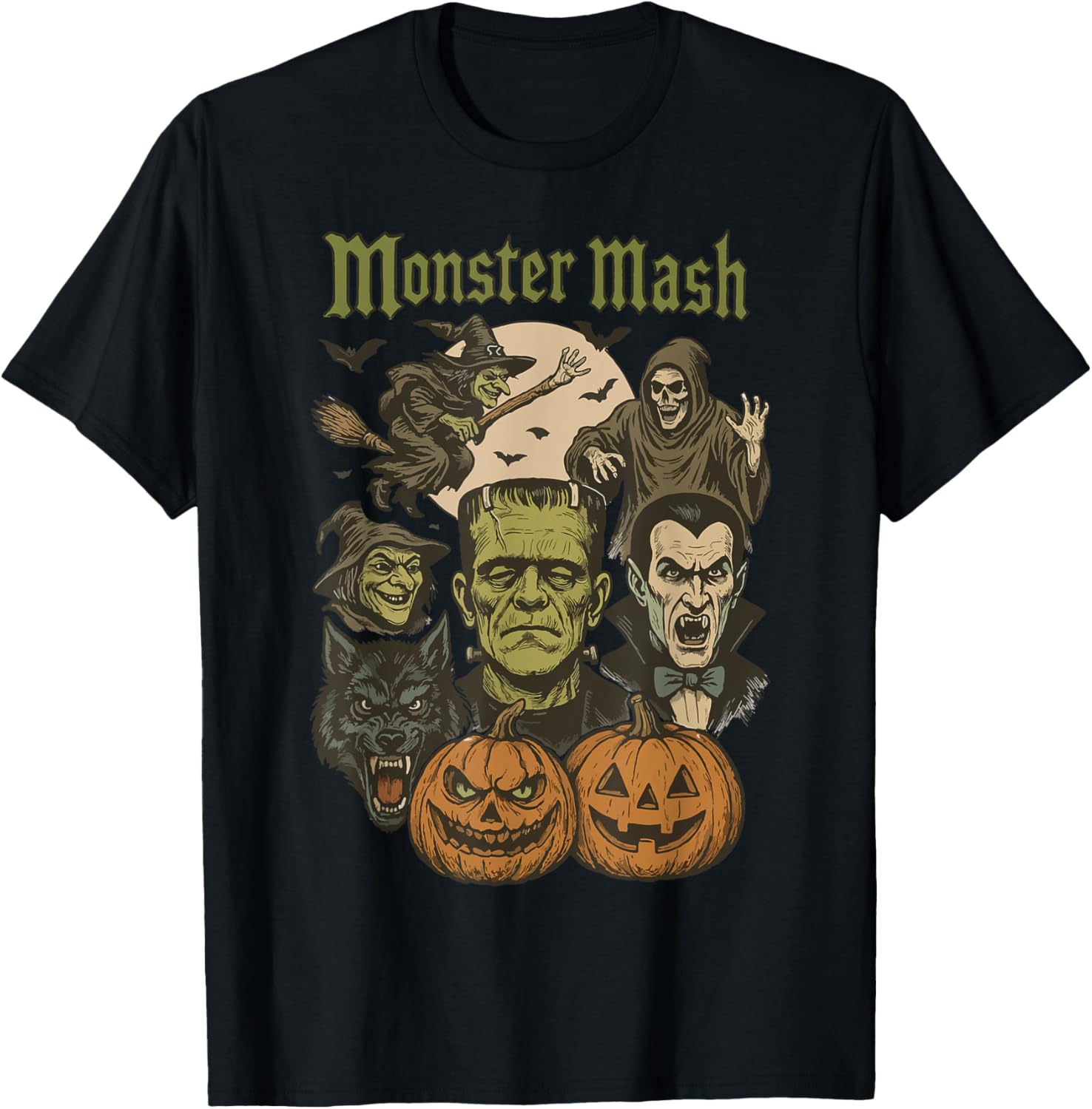 Funny Monster Mash Halloween T-Shirt for Men and Women - Spooky Style - 1