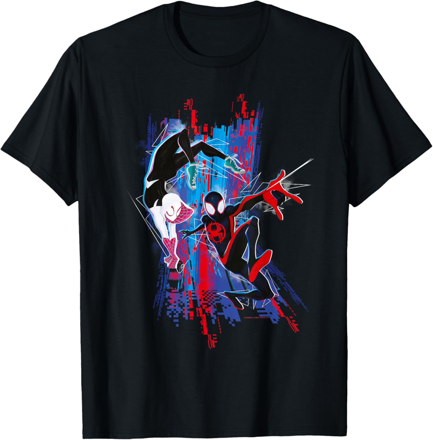 Marvel Spider-Man Across the Spider-Verse Miles and Gwen T-Shirt Classic Design - 7