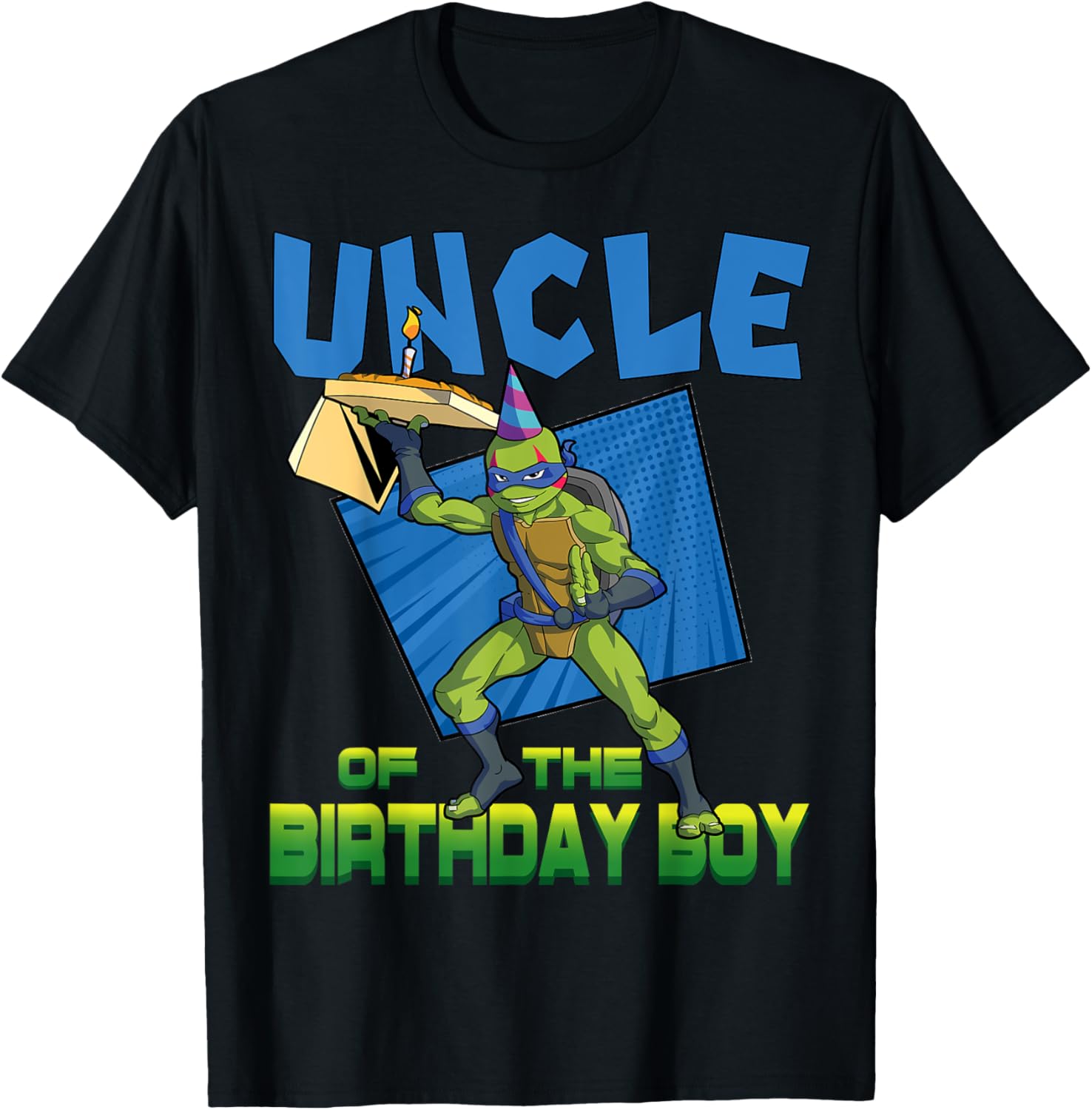 Mademark TMNT Leo Uncle Birthday Pizza Theme Party T-Shirt for Kids - 5