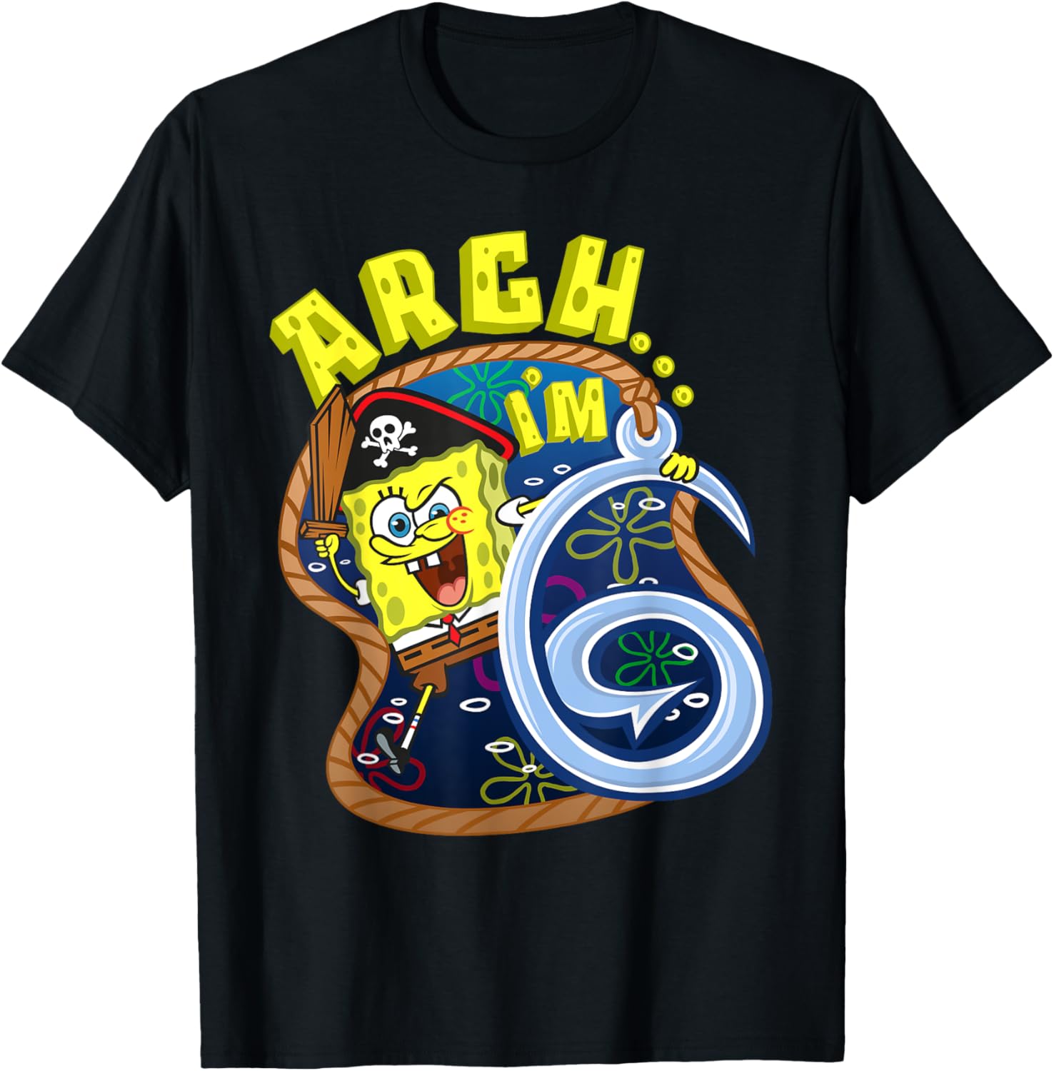 Mademark SpongeBob SquarePants Pirate Theme T-Shirt for 6th Birthday - 11