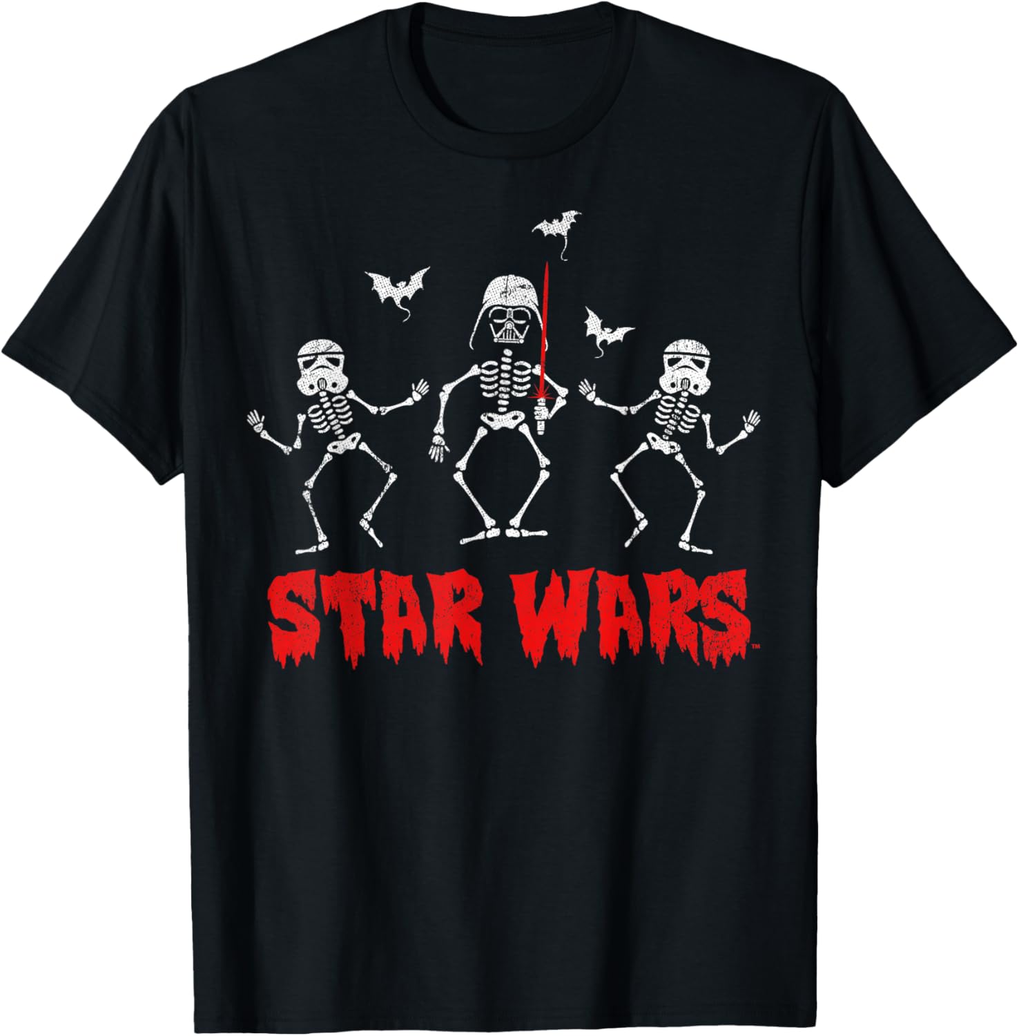 Star Wars Halloween Darth Vader Spooky Skeleton T-Shirt for Fun loving Fans - 1