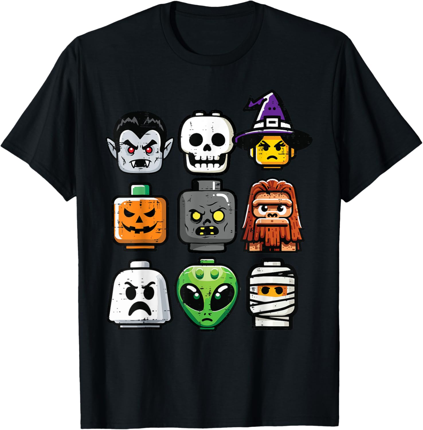 Halloween Pumpkin Ghost Heads T-Shirt for Kids and Boys Costume Fun - 12