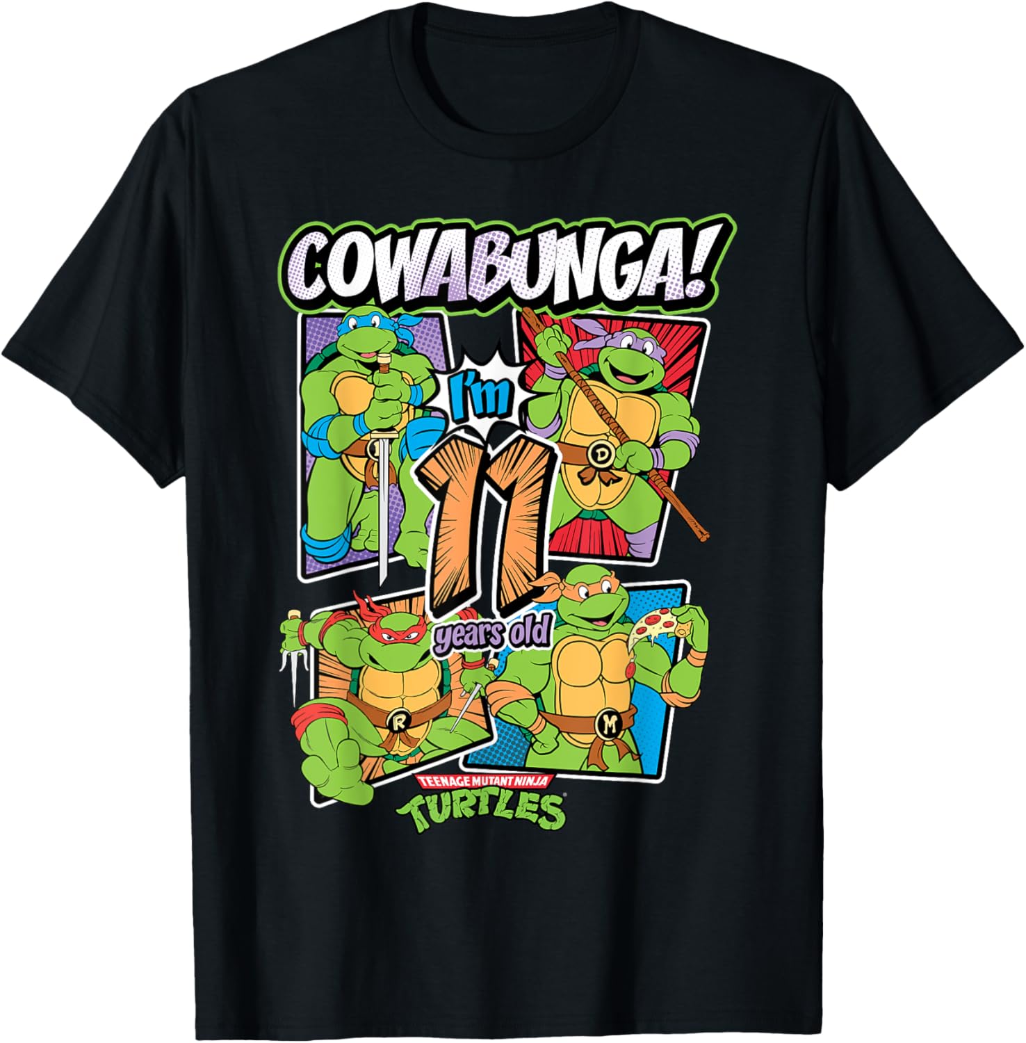 Mademark TMNT Cowabunga I'm 11 Years Old T-Shirt for Kids - 16