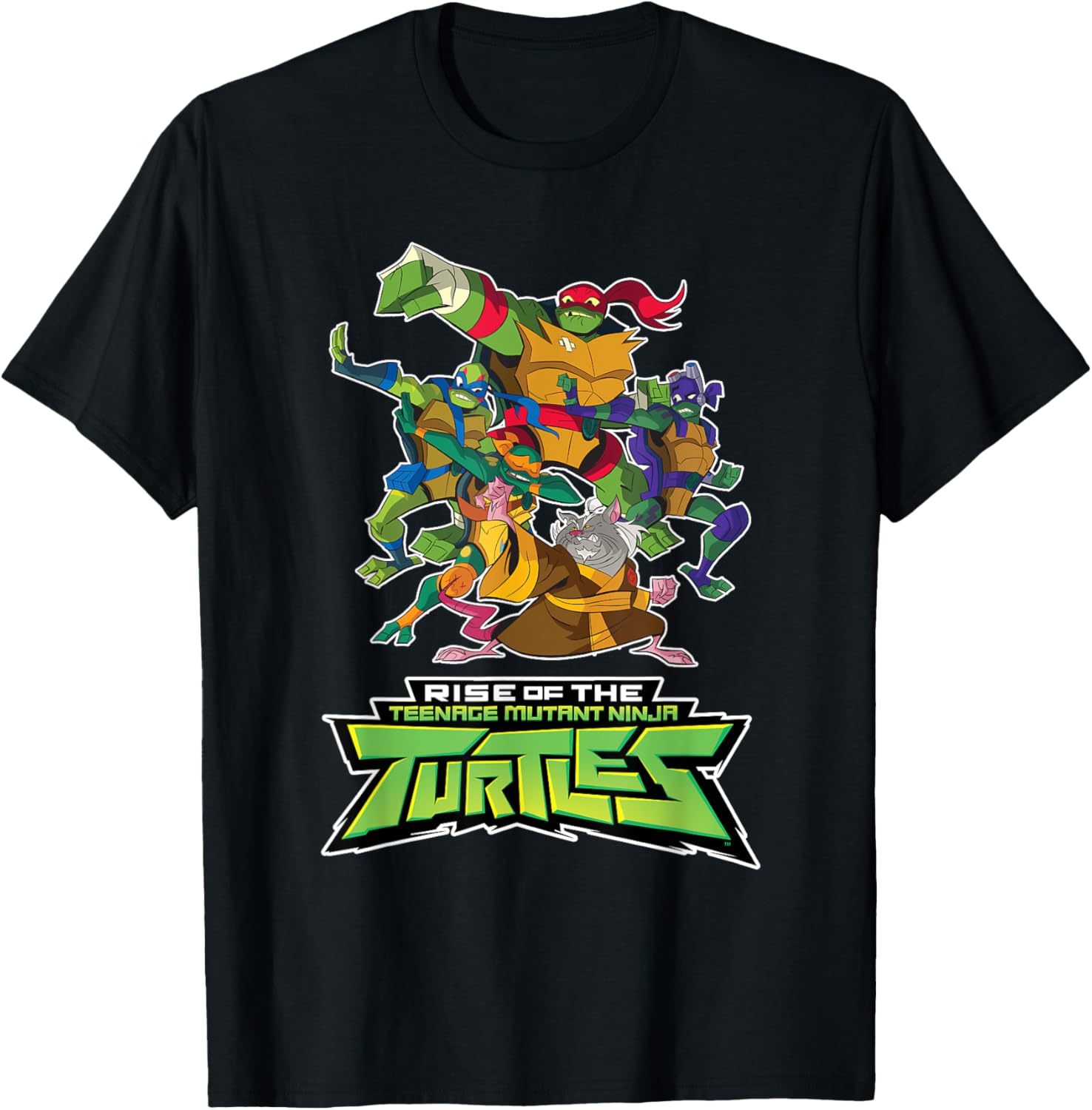 Mademark Teenage Mutant Ninja Turtles Rise T-Shirt with Splinter Design - 4