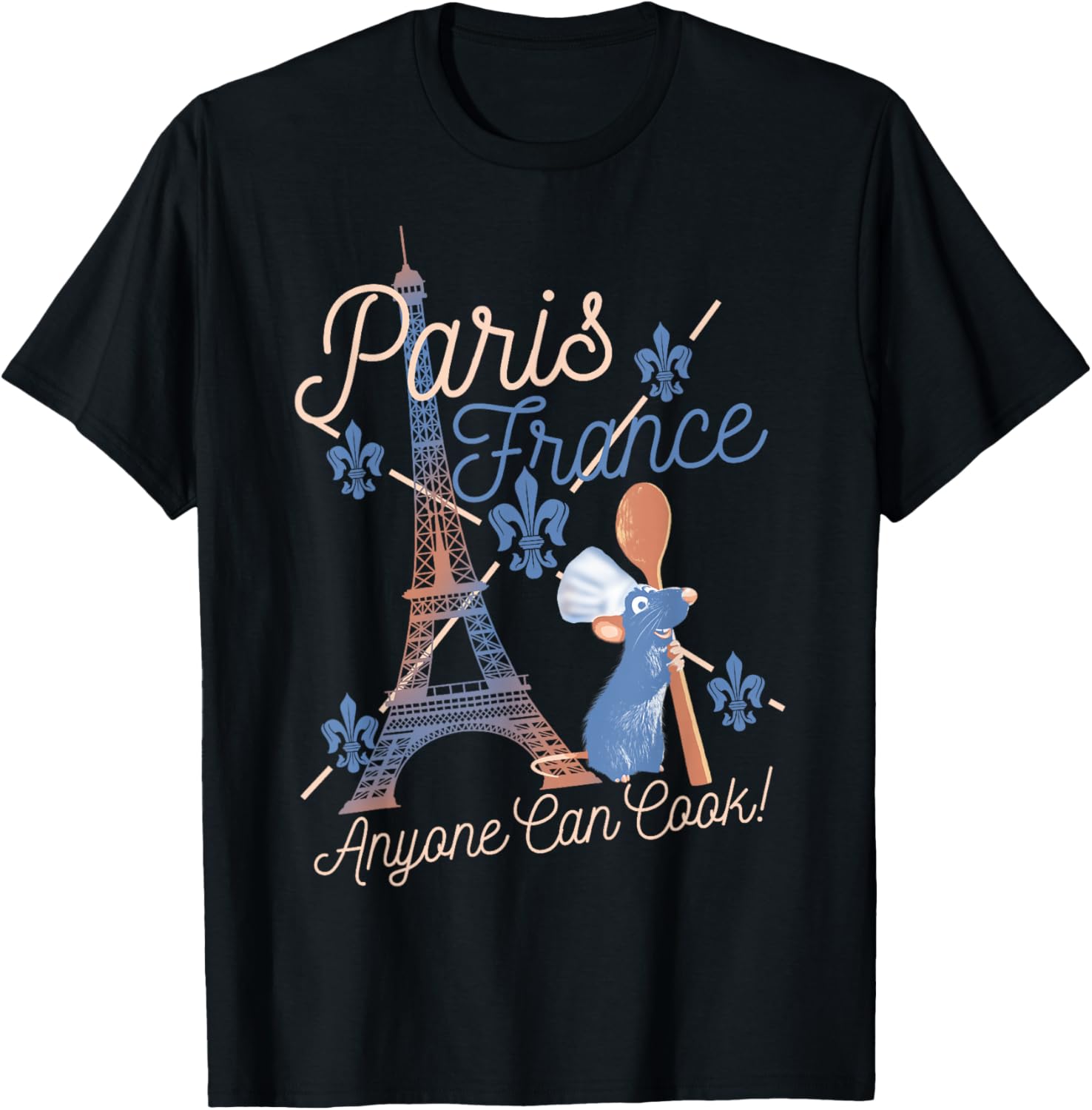 Disney Pixar Ratatouille Remy T-Shirt Paris France Graphic Tee for Fans - 4