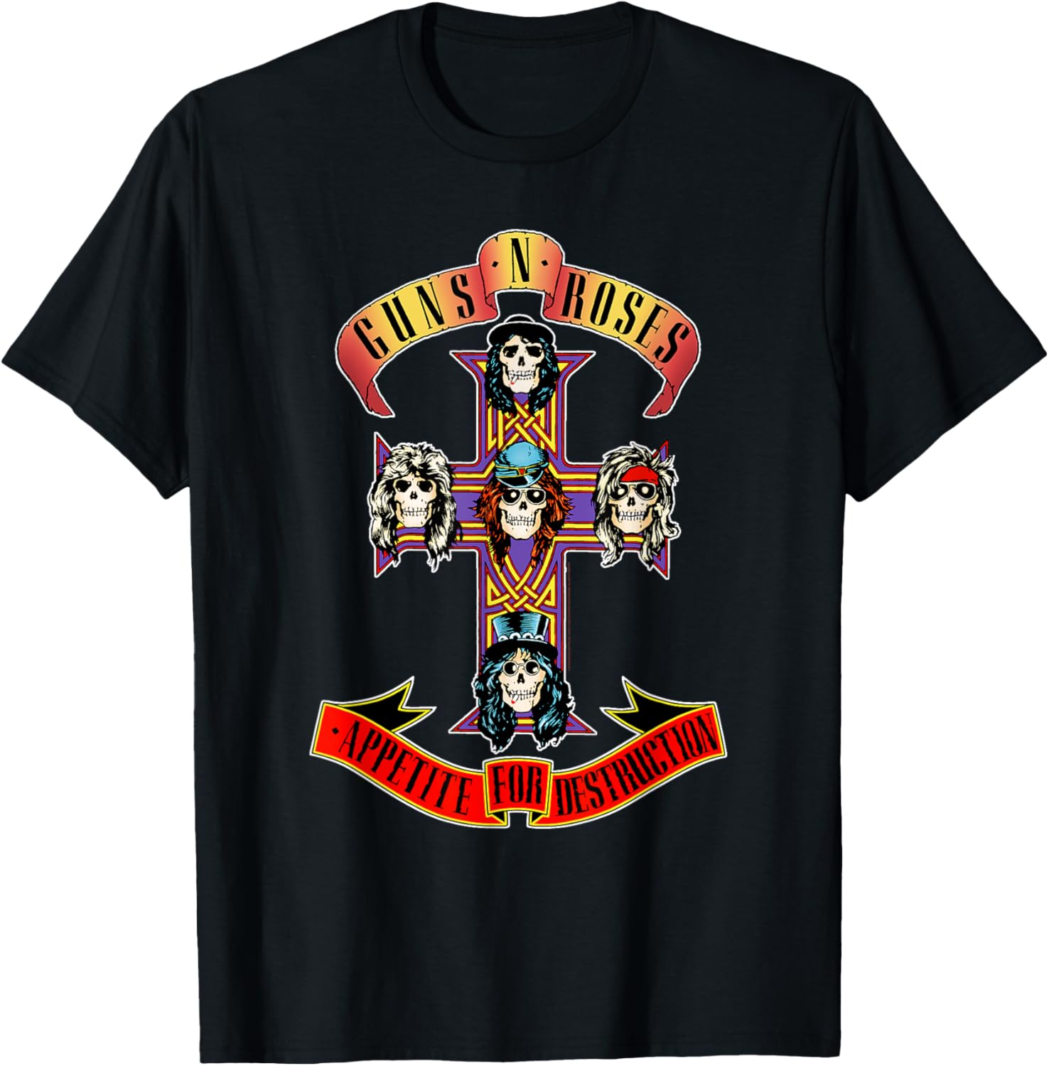 Guns N' Roses Official Cross T-Shirt for Music Fans and Rock Lovers - 1