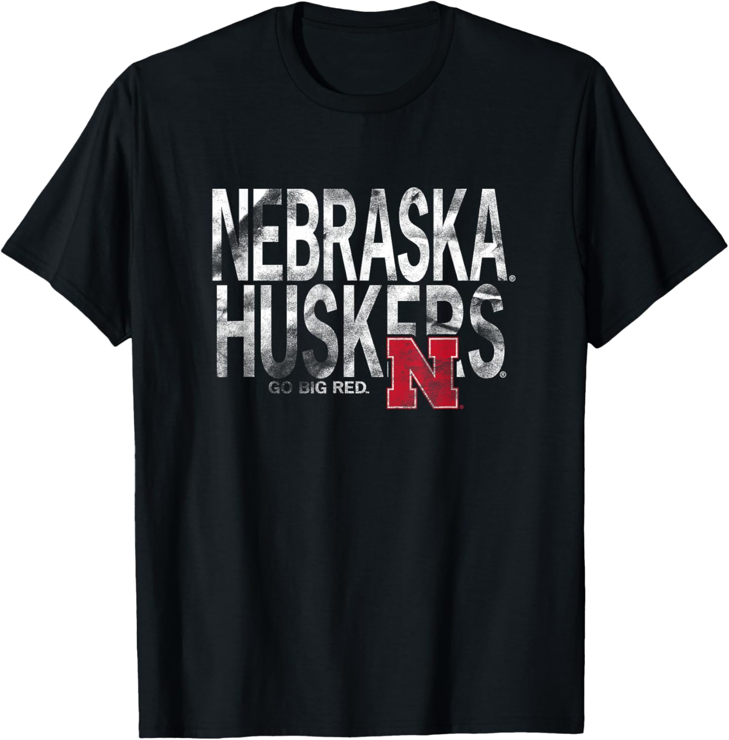 Vintage Nebraska Cornhuskers Black T-Shirt for Adults, Unisex Design - 2