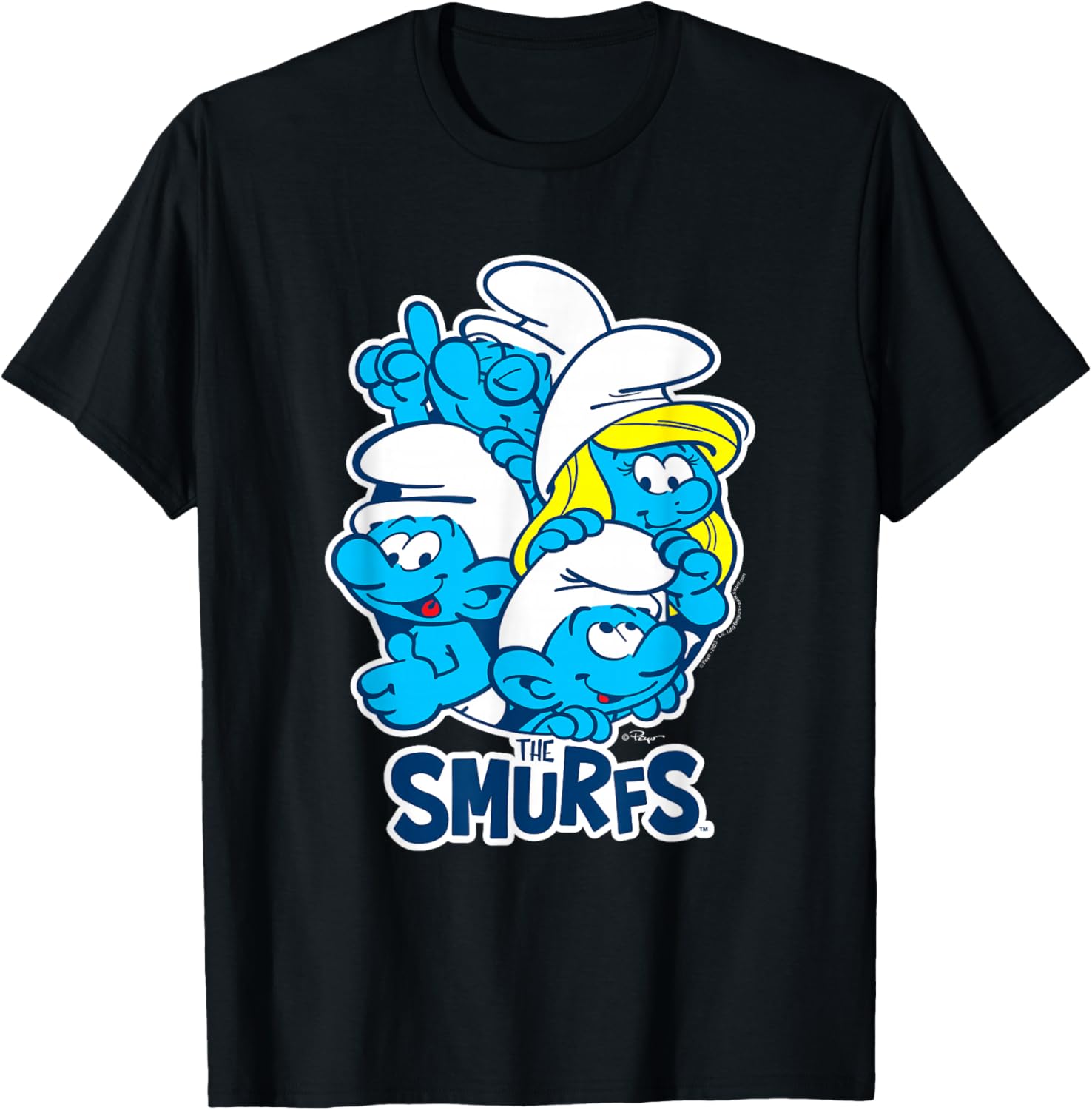 Cute Smurfs Group T-Shirt for Fans - Fun and Colorful Apparel - 4