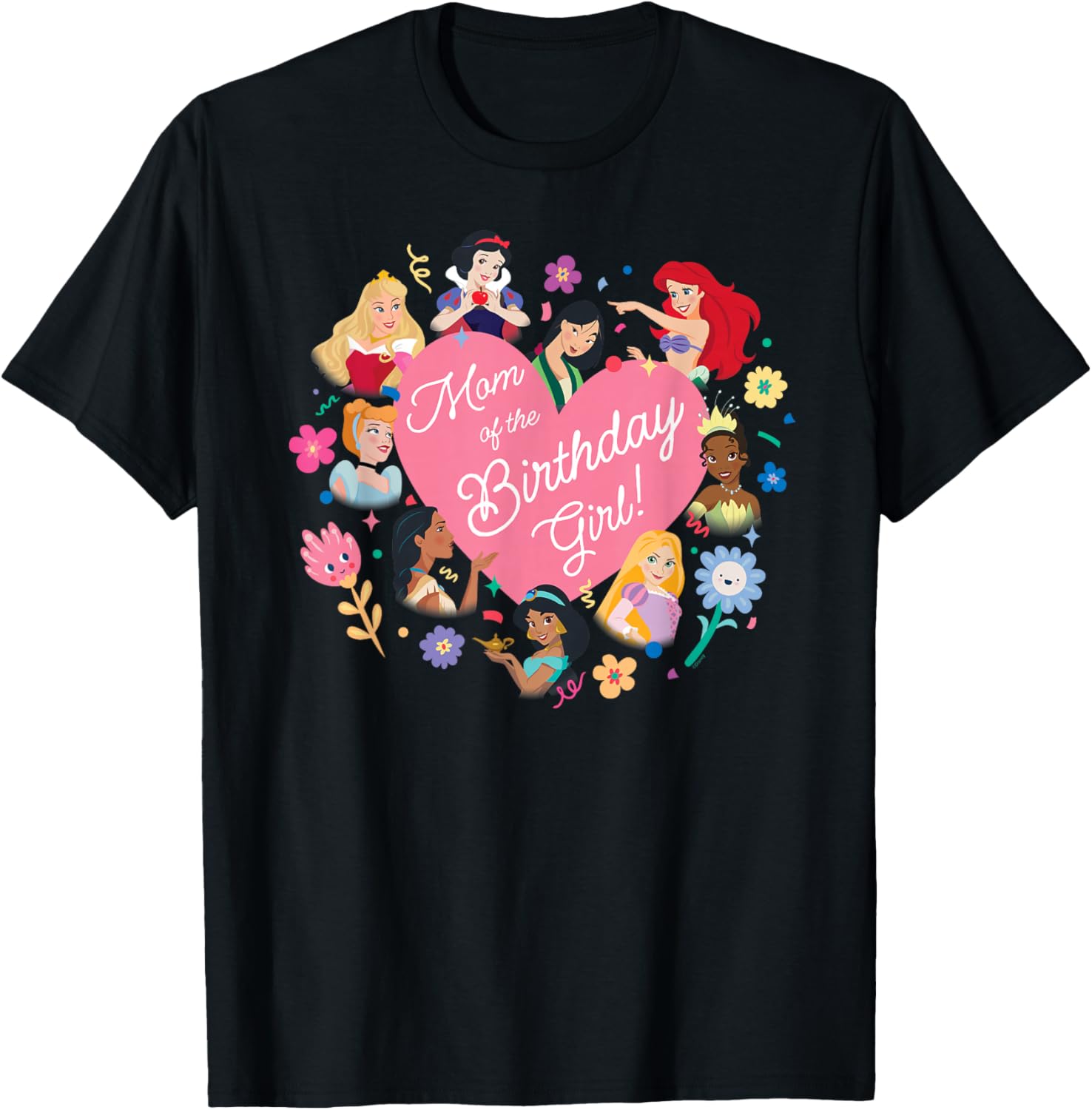 Disney Princess Heart T-Shirt for Birthday Girl's Mom - Cute Gift Idea - 14