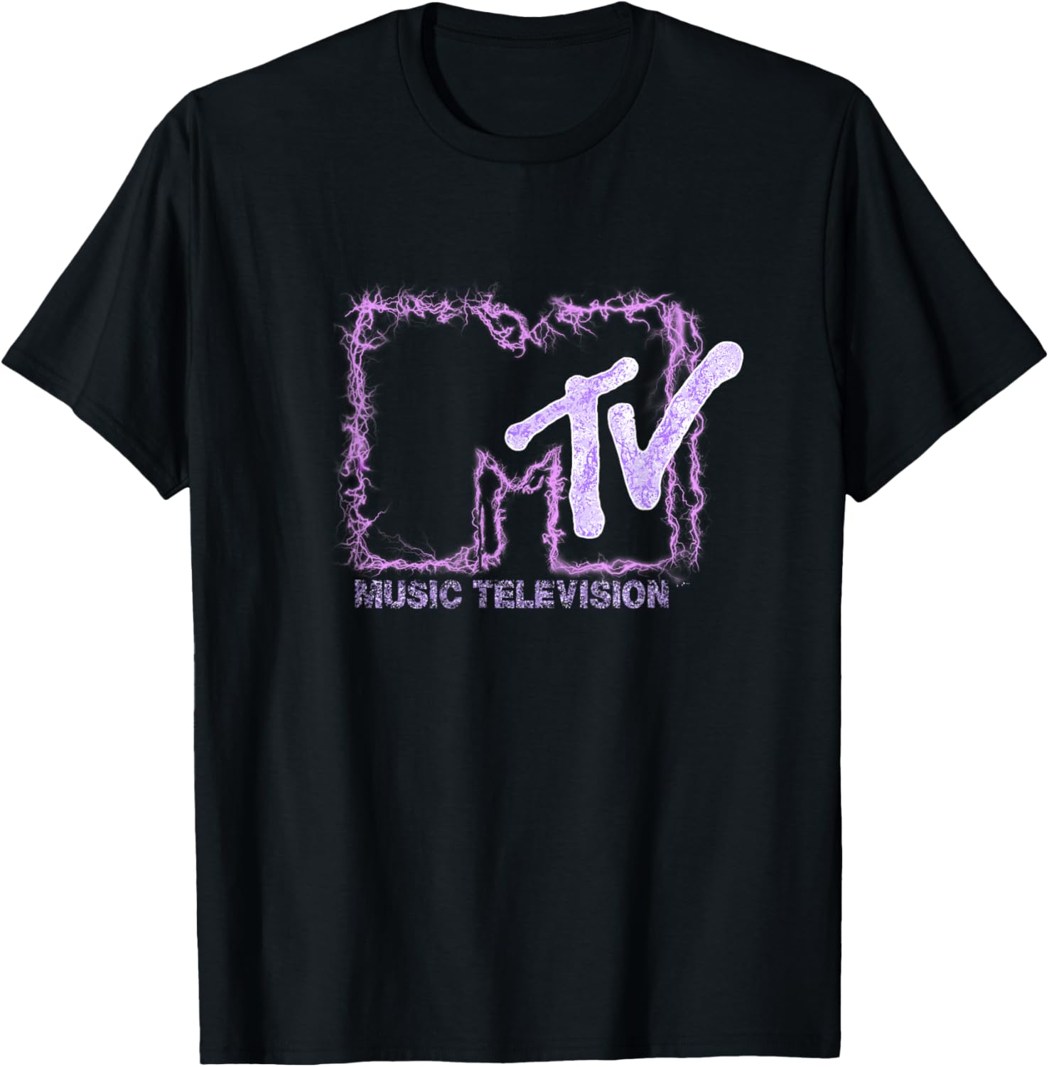 Mademark x MTV Official Logo T-Shirt with Purple Electric Flashes - 21