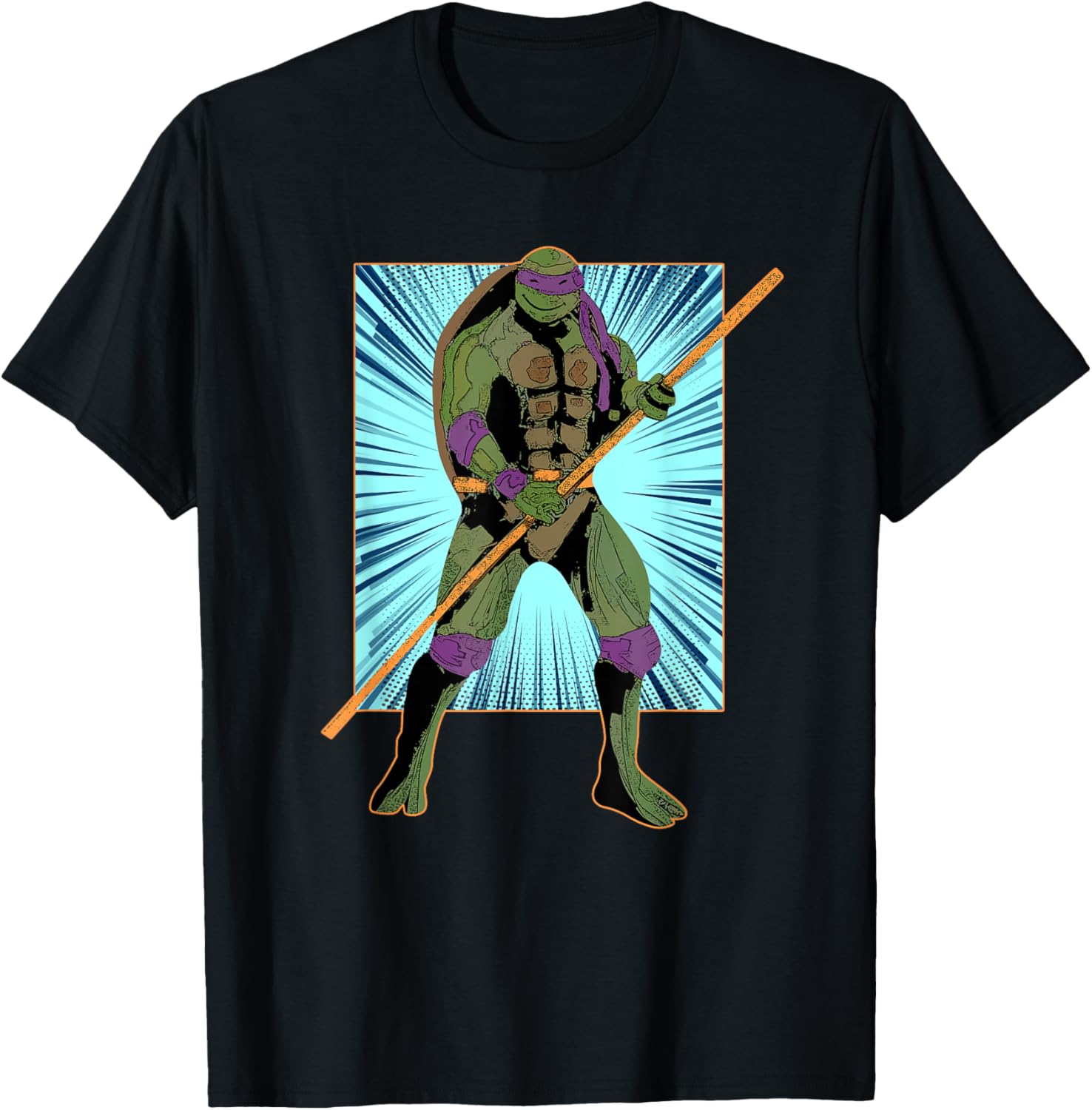 Mademark Donatello Retro Style Burst T-Shirt for TMNT Fans - 1