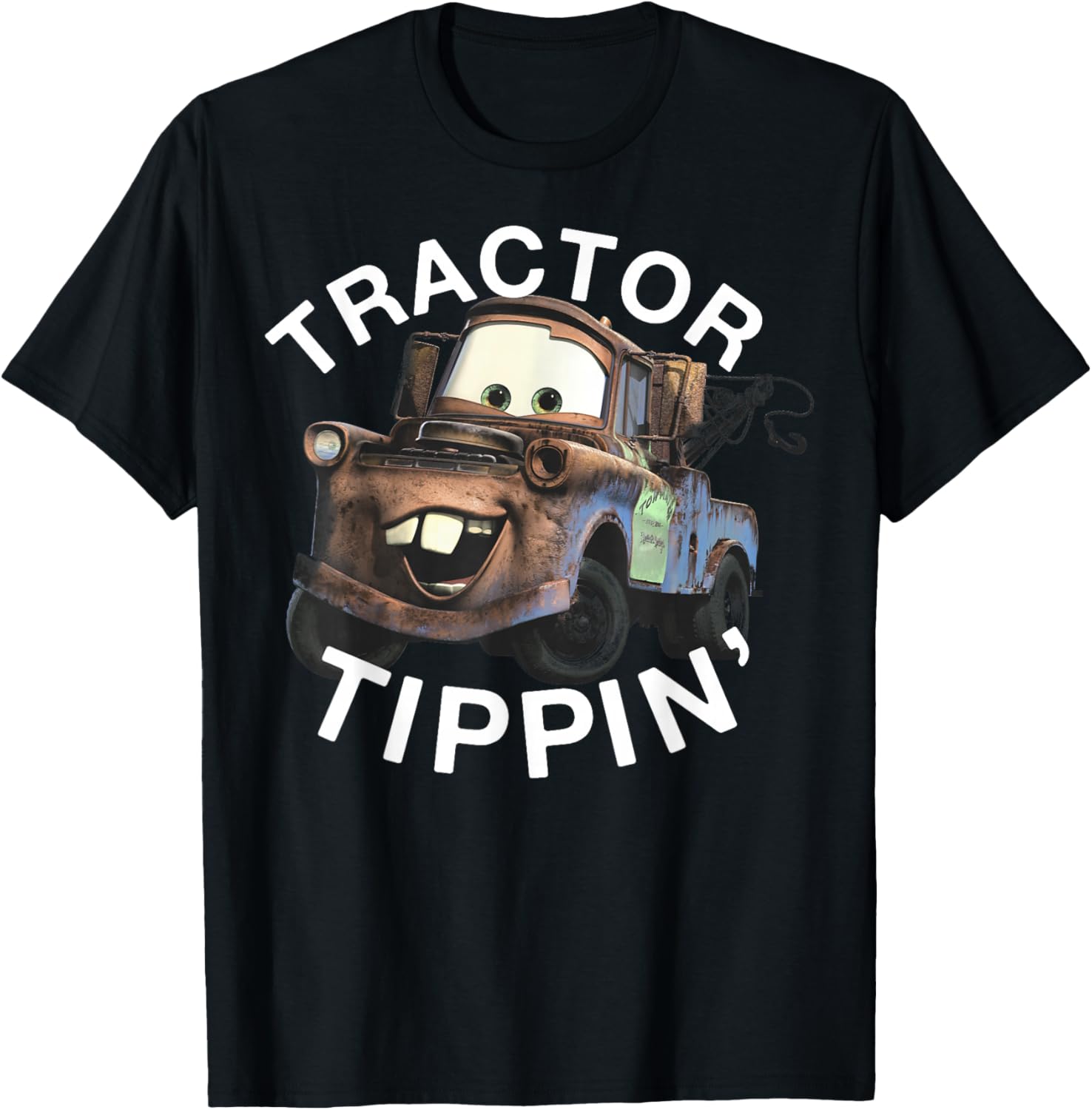 Disney Pixar Cars Mater Tractor Tippin Vintage Logo T-Shirt for Fans - 1