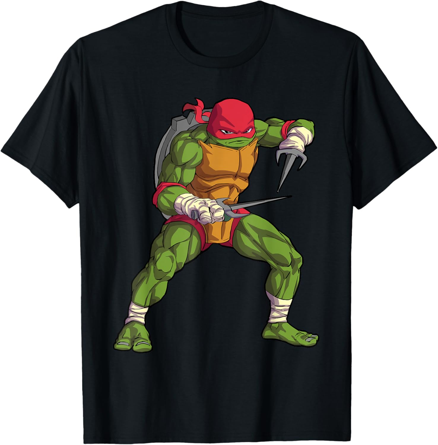 Mademark Raphael Tonfas Fighting Stance T-Shirt for TMNT Fans - 2