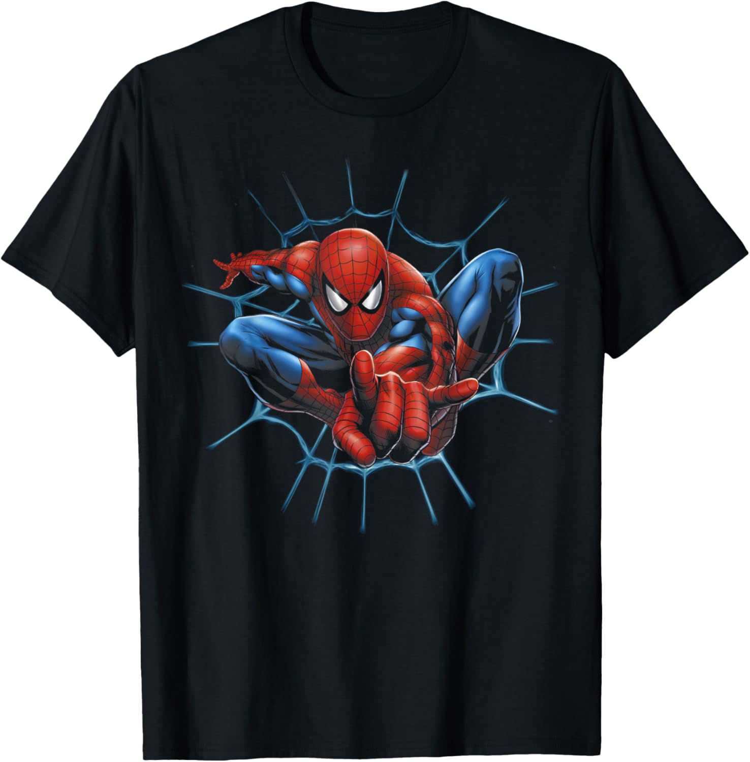 Marvel Spider-Man Web Sling Portrait T-Shirt for Fans and Collectors - 1