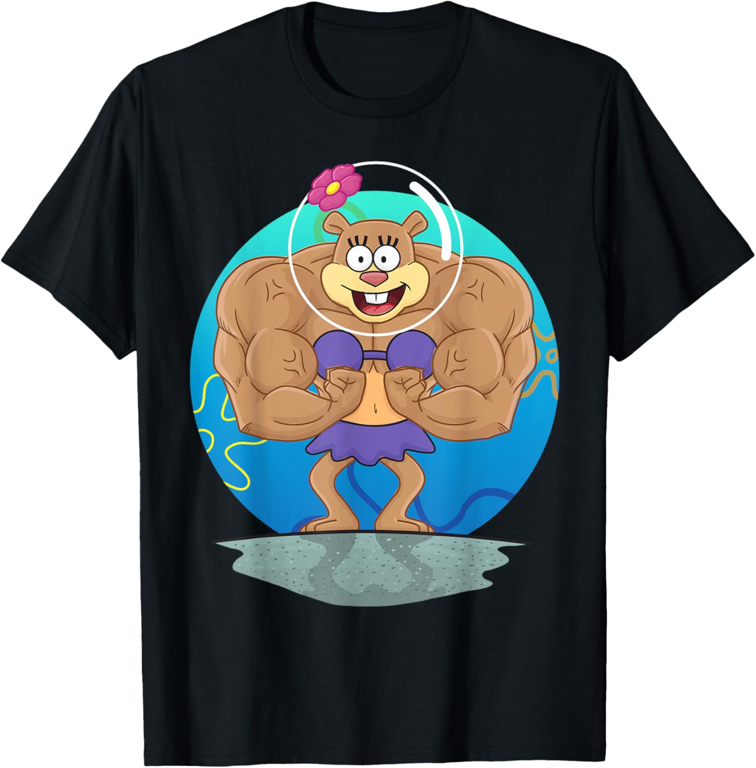Mademark SpongeBob SquarePants Sandy Cheeks Muscle T-Shirt for Fans - 1