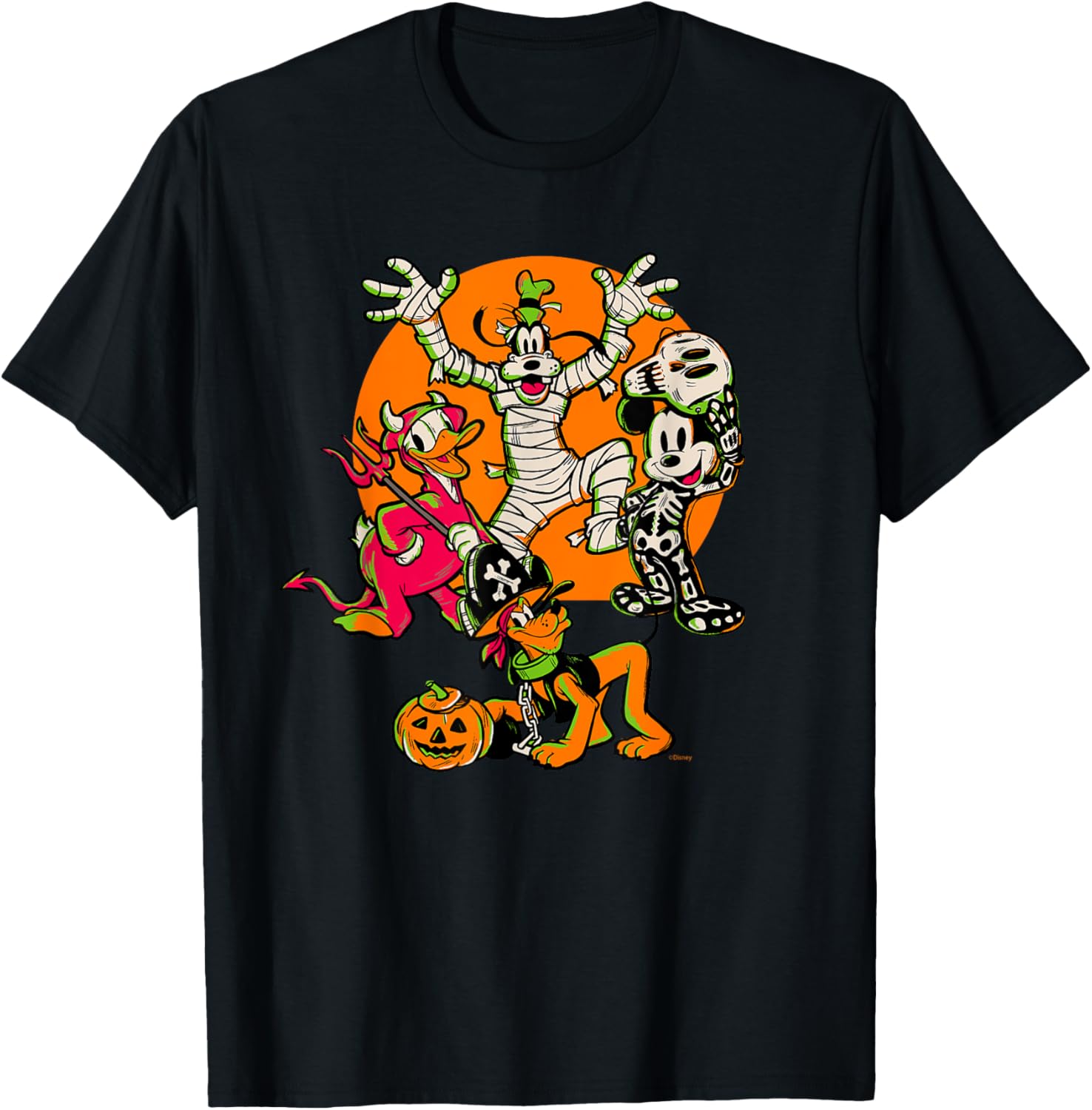 Disney 100 Mickey, Donald, Goofy & Pluto Halloween Costume T-Shirt - 18