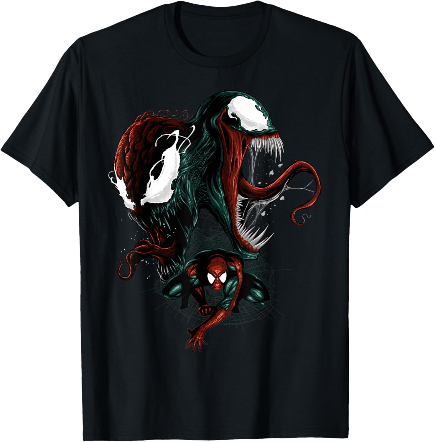 Marvel Spider-Man Venom and Carnage Split Portrait Graphic T-Shirt - 3