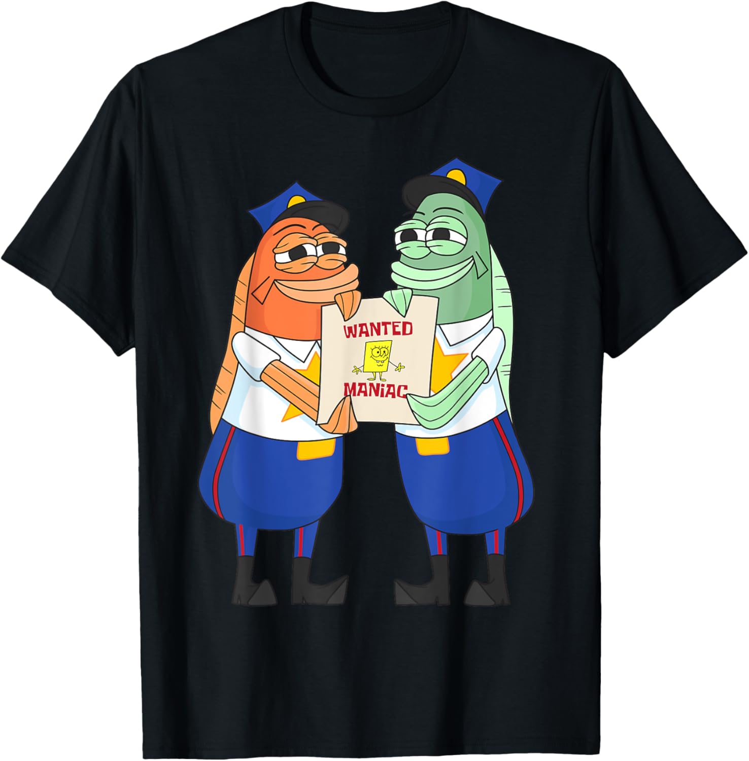 Mademark SpongeBob Wanted Maniac T-Shirt for Fun and Fashion Lovers - 6