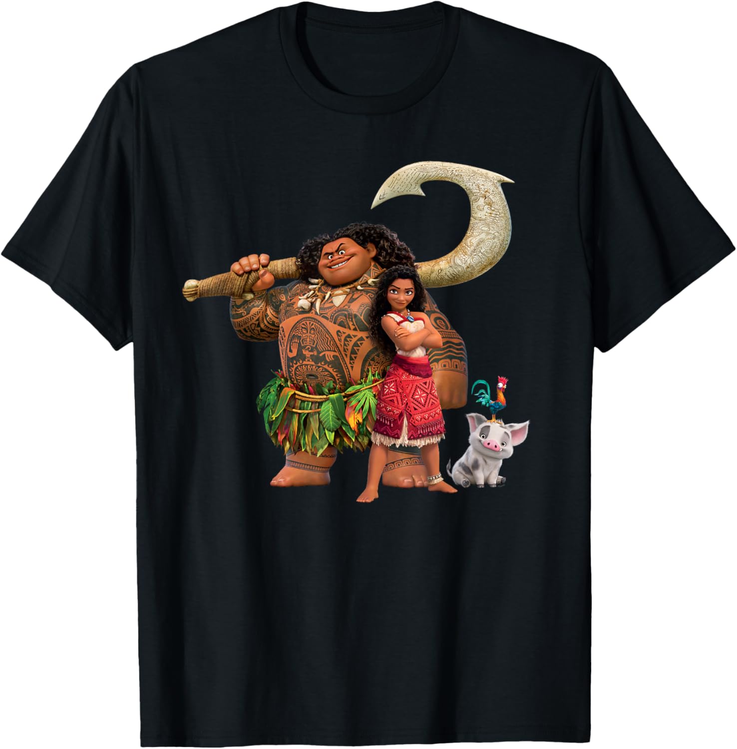 Disney Moana Adventure T-Shirt with Maui Pua Heihei for Kids - 16