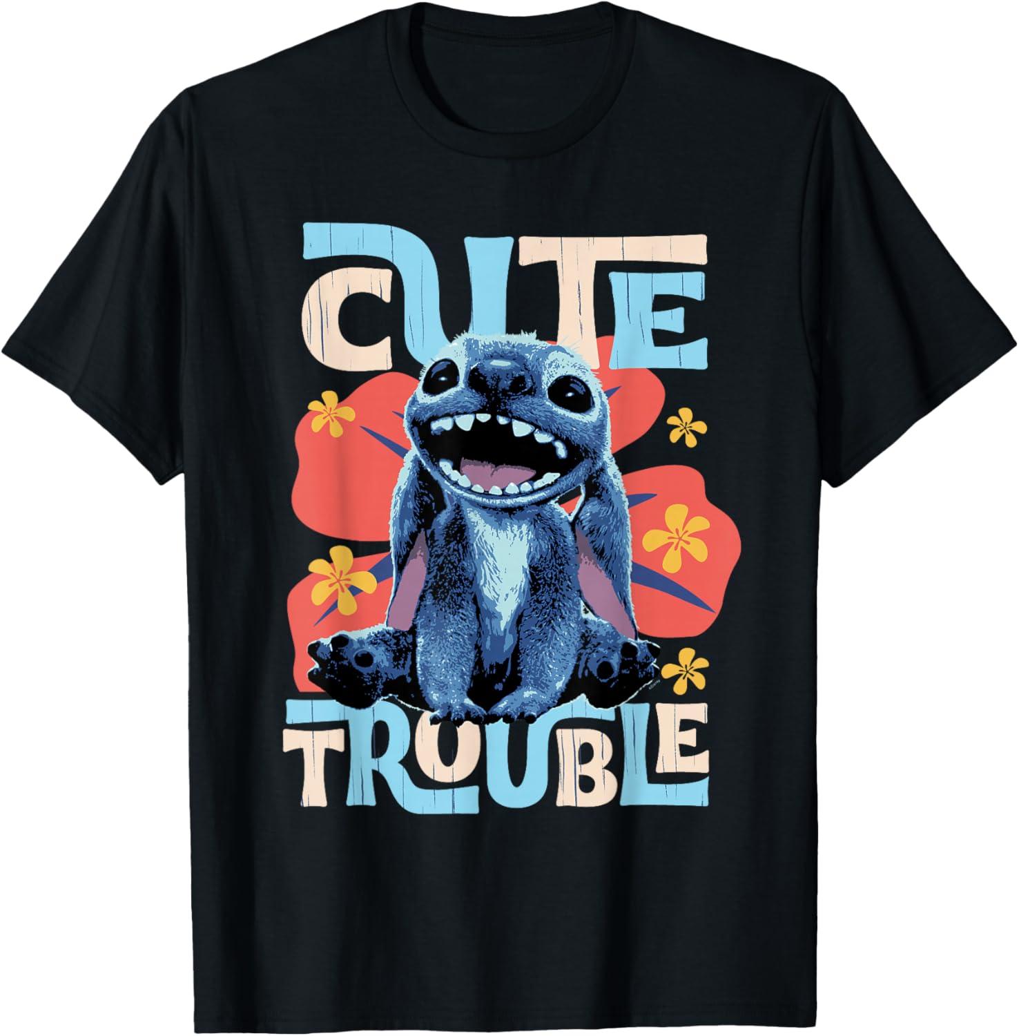 Cute Trouble Stitch T-Shirt from Disney Lilo & Stitch Live-Action Movie - 1