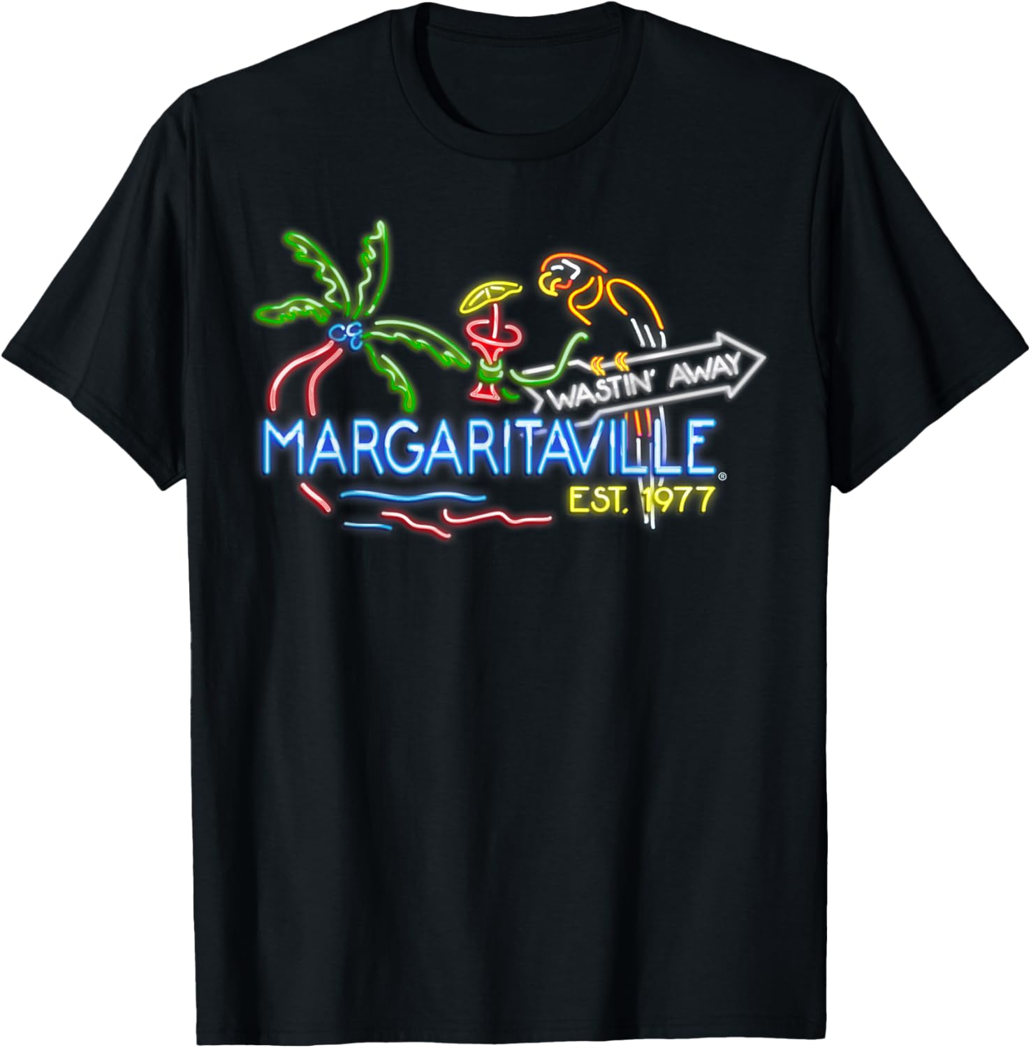 Margaritaville Neon Sign T-Shirt for Fun and Relaxation Lovers - 7