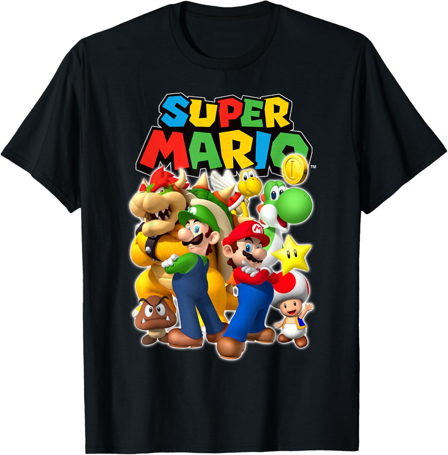 Super Mario Originals Group Shot T-Shirt for Gamers and Fans - 3