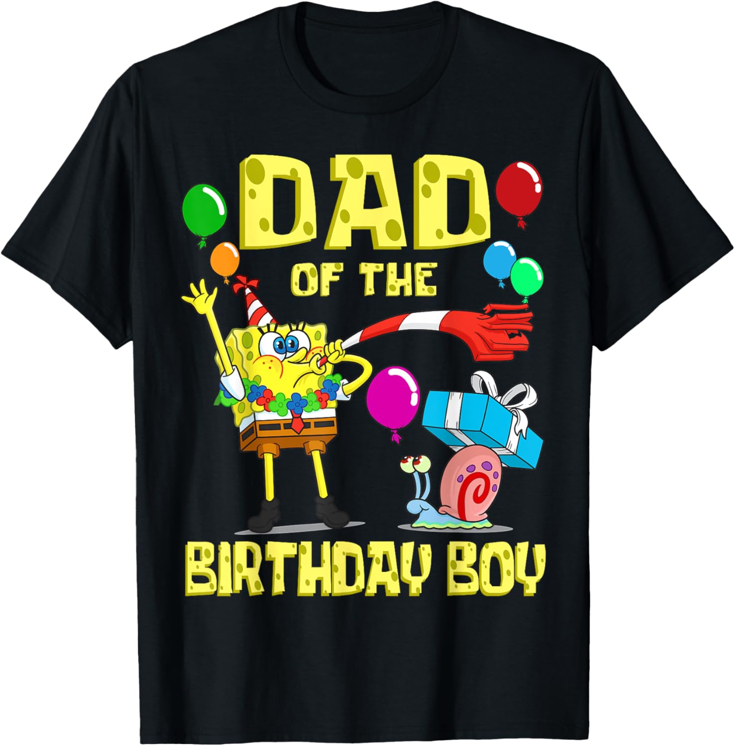 SpongeBob Daddy of the Birthday Boy Theme T-Shirt for Fun Parties - 18