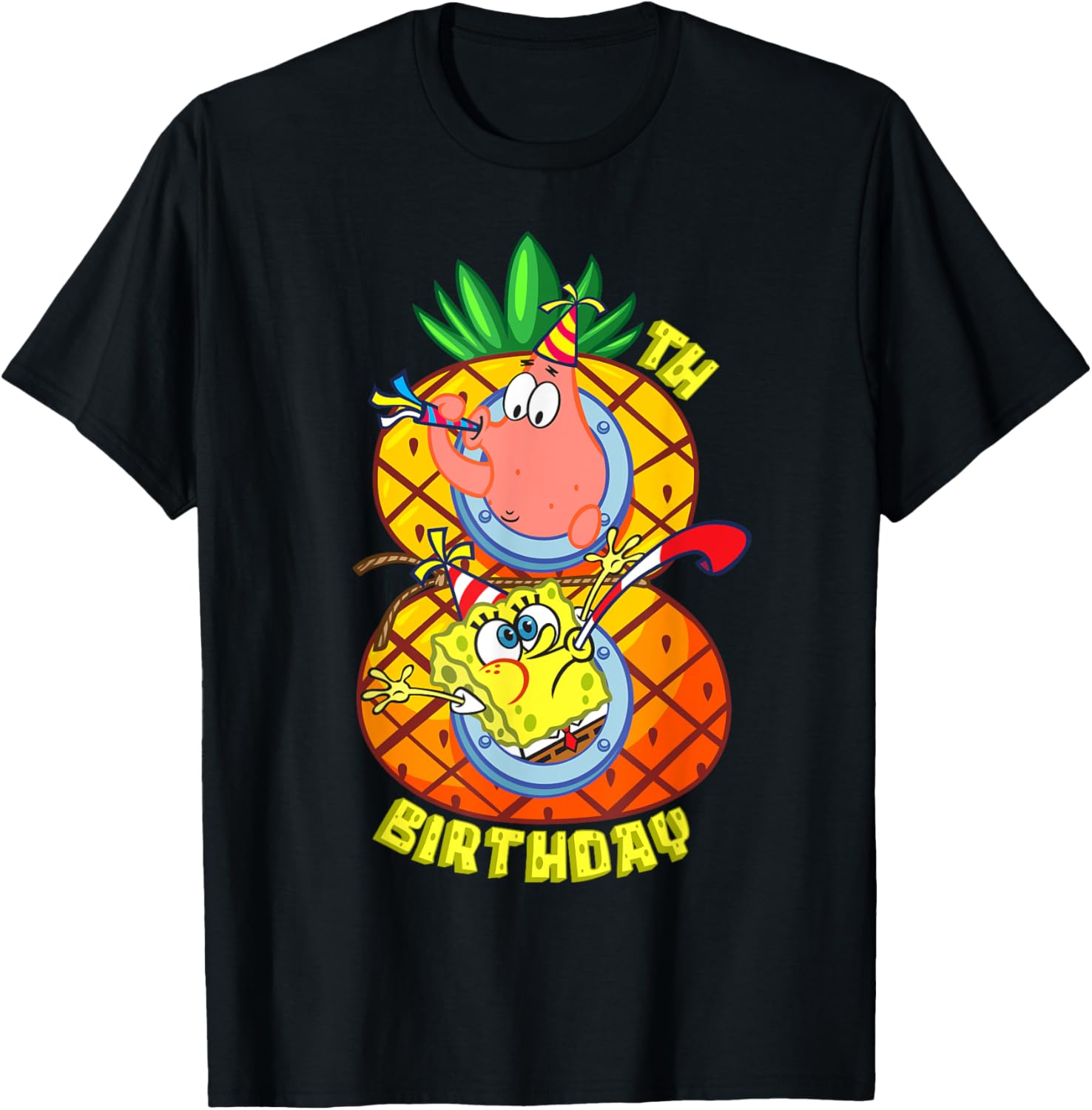 SpongeBob Patrick 8th Birthday Boy T-Shirt Fun Pineapple Design - 19