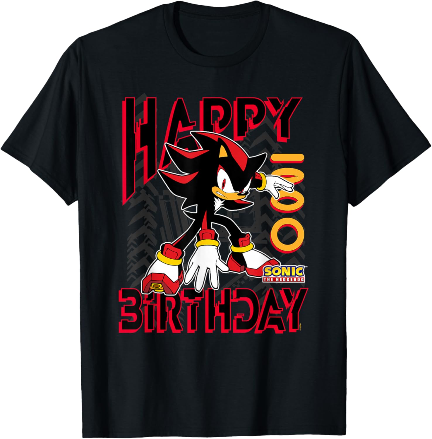 Sonic The Hedgehog Shadow Grid Birthday Poster T-Shirt for Fans - 4