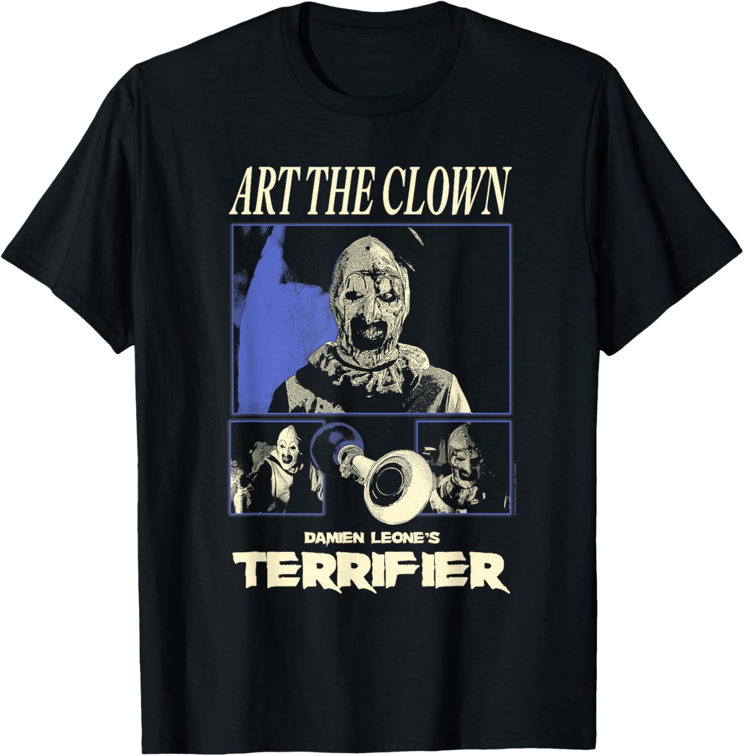 Terrifier Art the Clown Black and White Horror Movie T-Shirt for Fans - 2