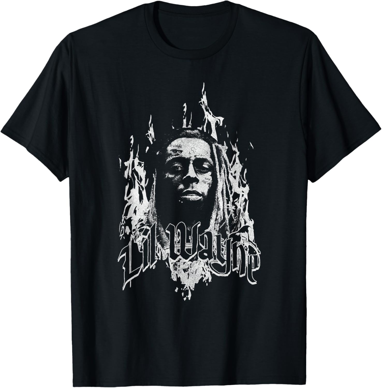 Official Lil Wayne Flames T-Shirt for Music Lovers and Fashion Fans - 1