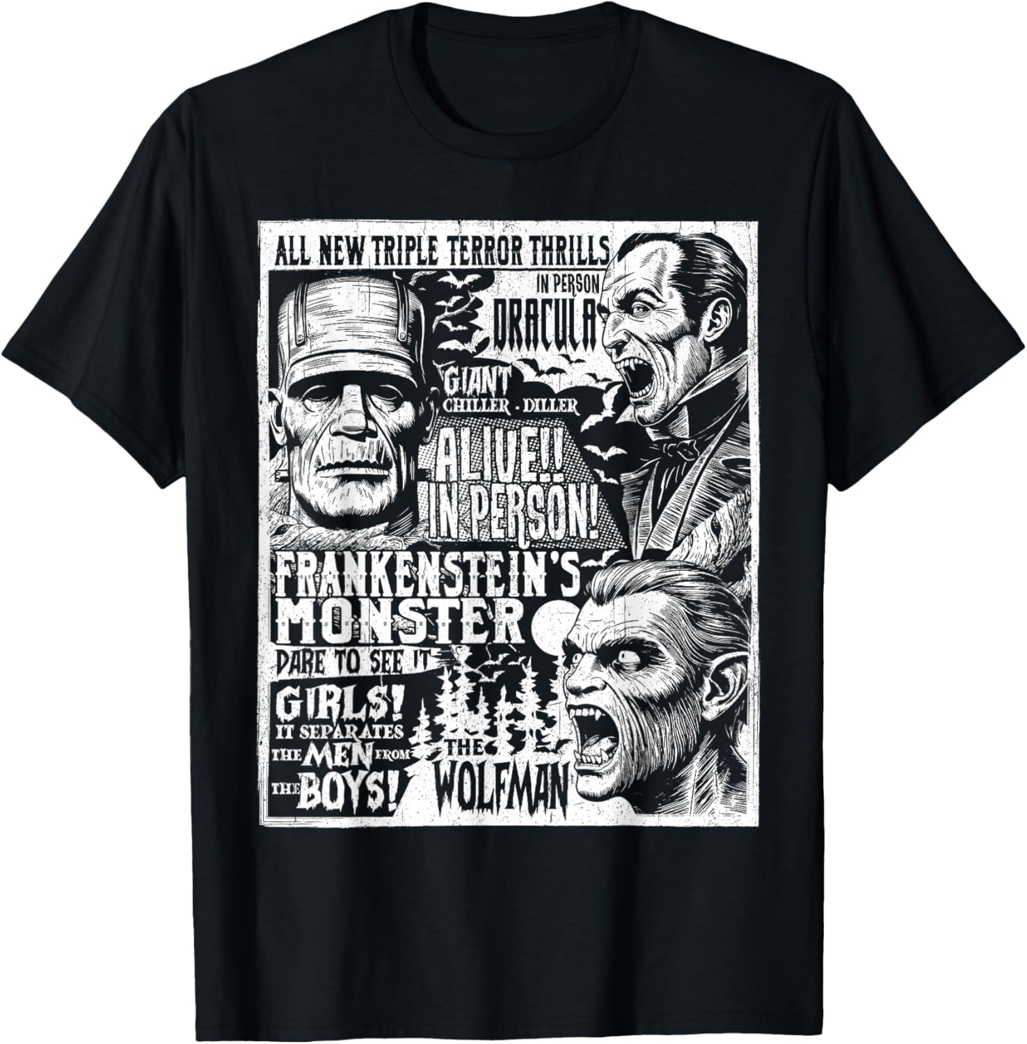 Vintage Horrorfest Movie Poster T-Shirt for Halloween Lovers - 10
