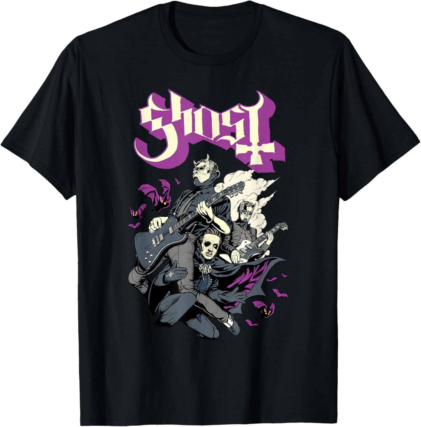 Ghost Bats and Band T-Shirt for Music Lovers and Fashion Enthusiasts - 1