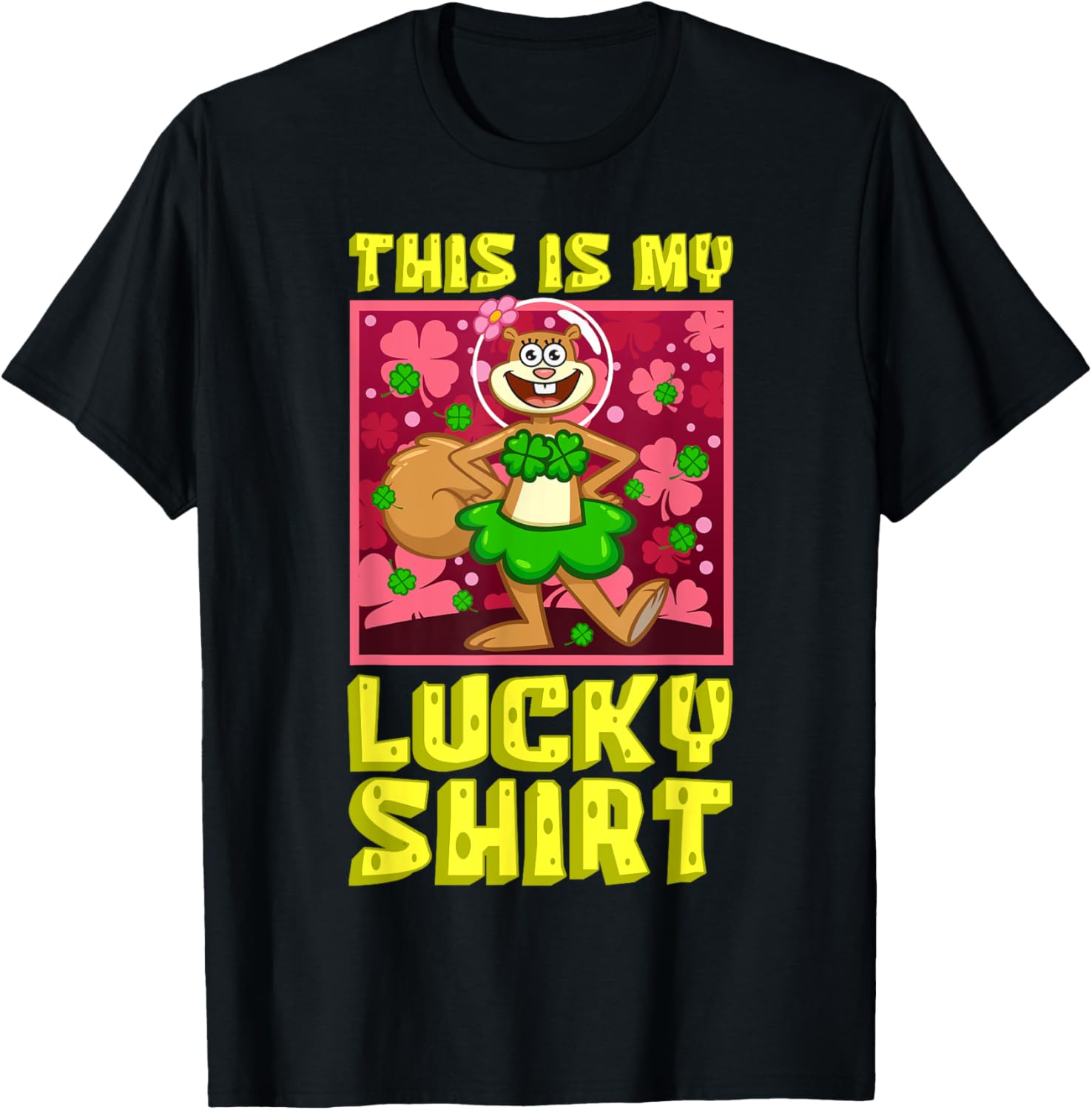 Mademark SpongeBob SquarePants Sandy Lucky St Patrick's Day T-Shirt - 7