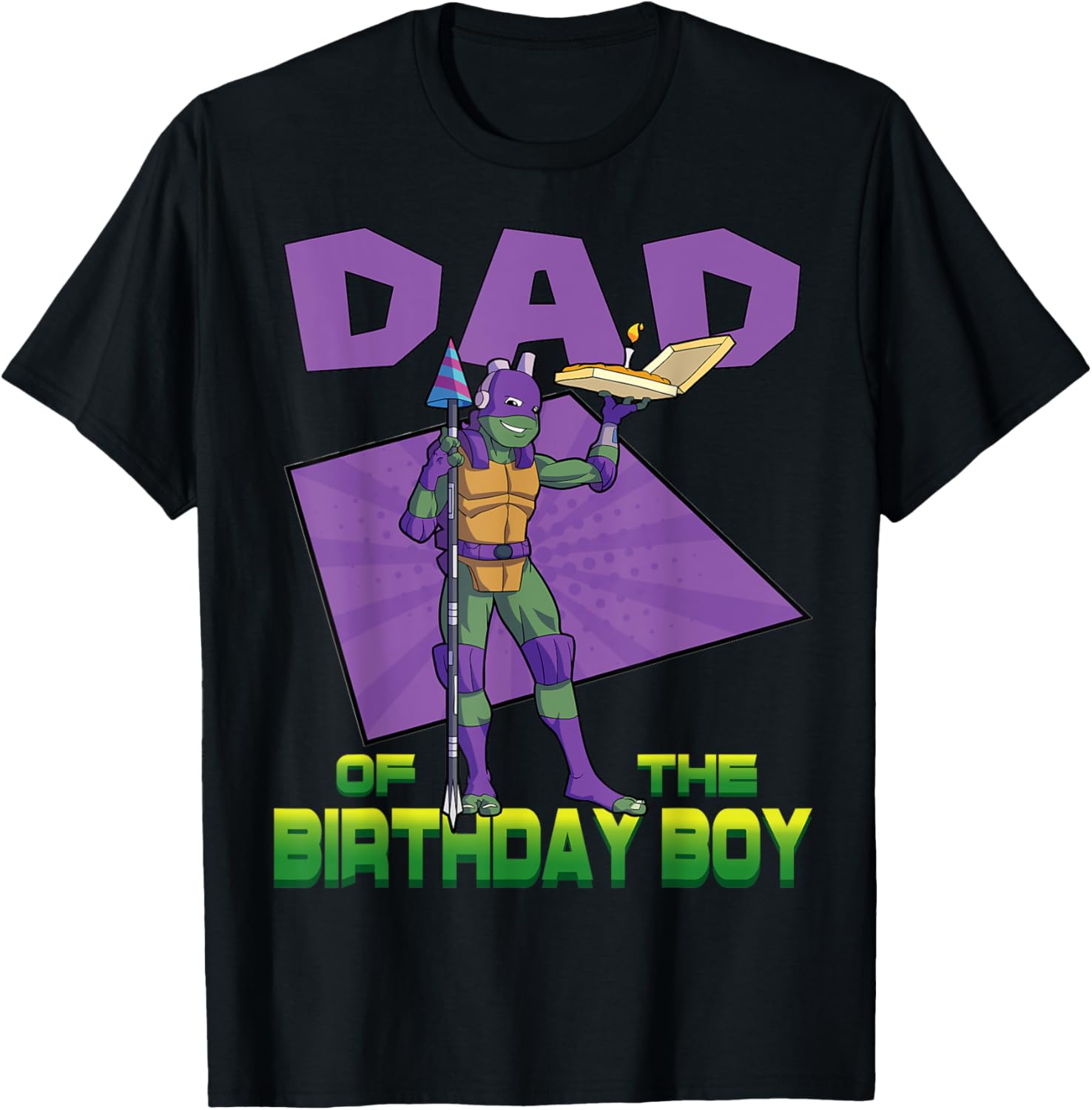 Mademark TMNT Donnie Daddy of the Birthday Boy Pizza Party T-Shirt - 19