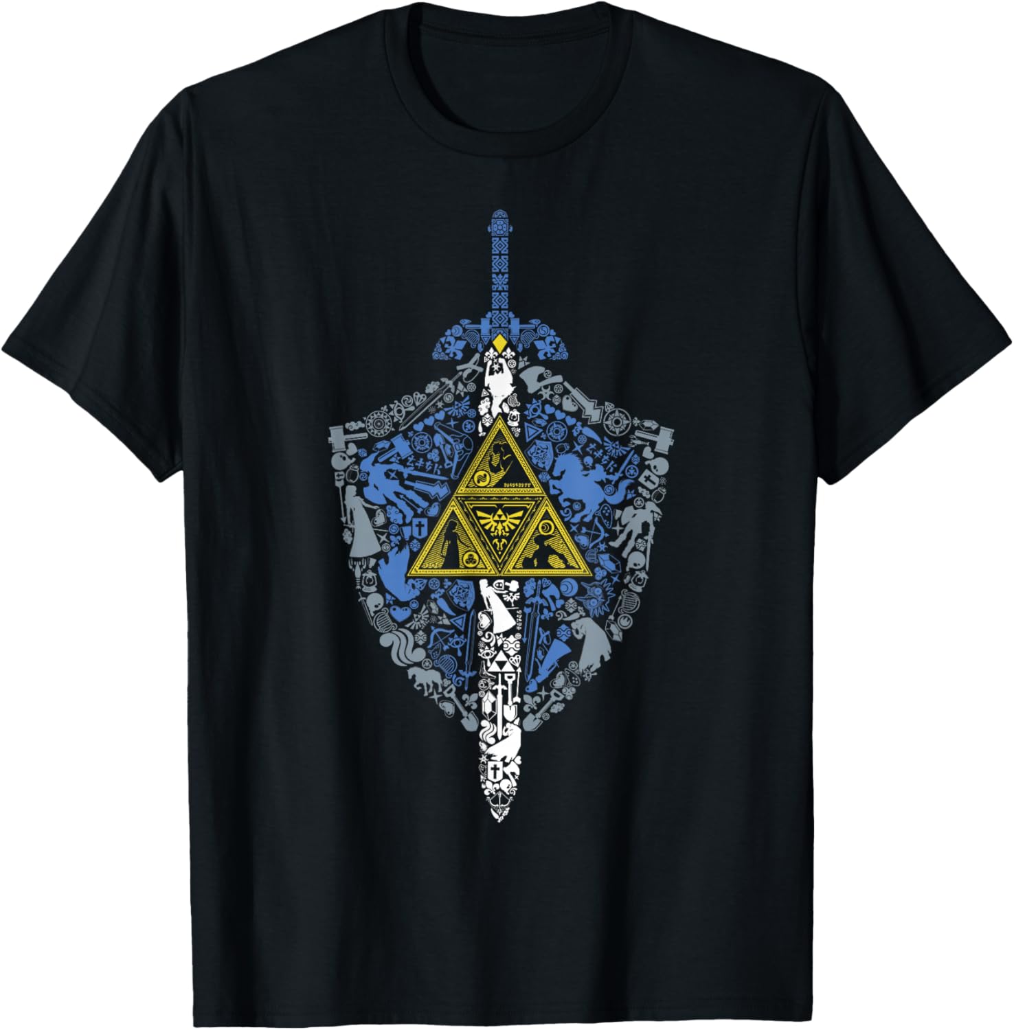 Nintendo Zelda Hylian Shield Icon Graphic T-Shirt for Fans and Gamers - 7